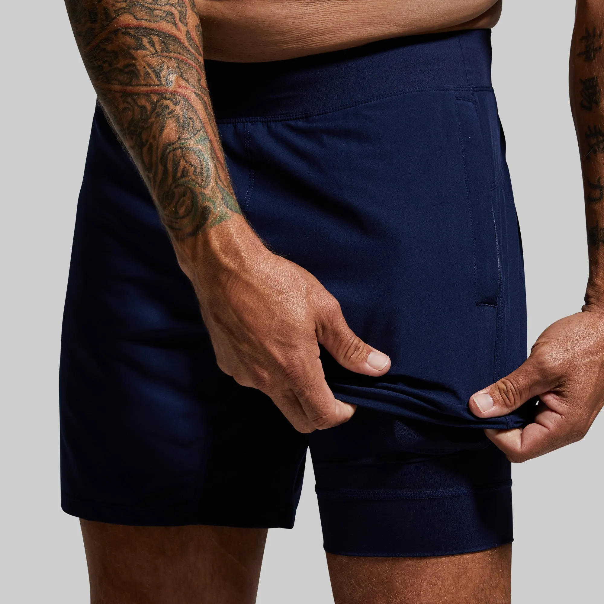 Versatile Short w/ Compression 7" (Navy) sold by Born Primitive product image thumbnail 4