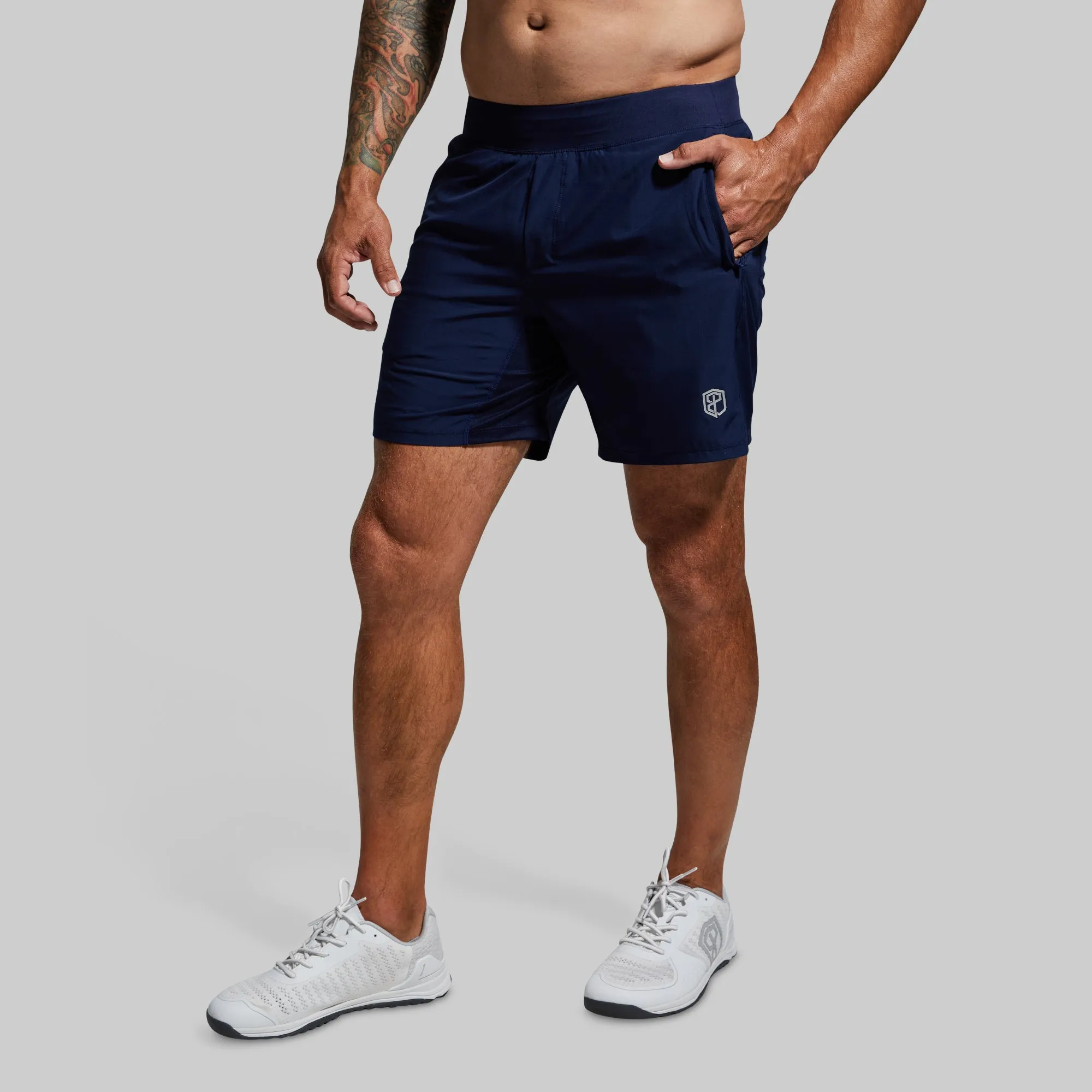 Versatile Short w/ Compression 7" (Navy) sold by Born Primitive
