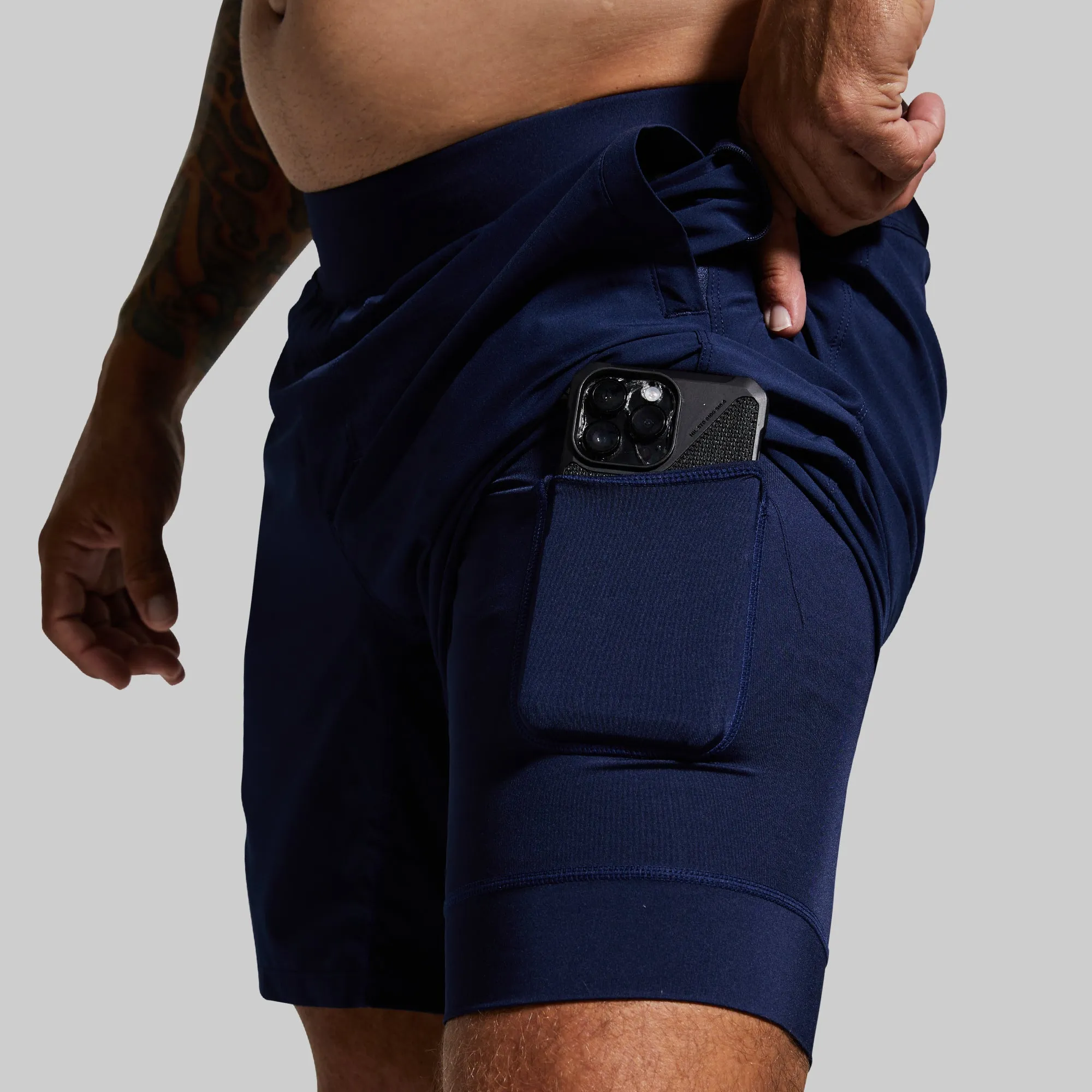 Versatile Short w/ Compression 7" (Navy) sold by Born Primitive product image thumbnail 2