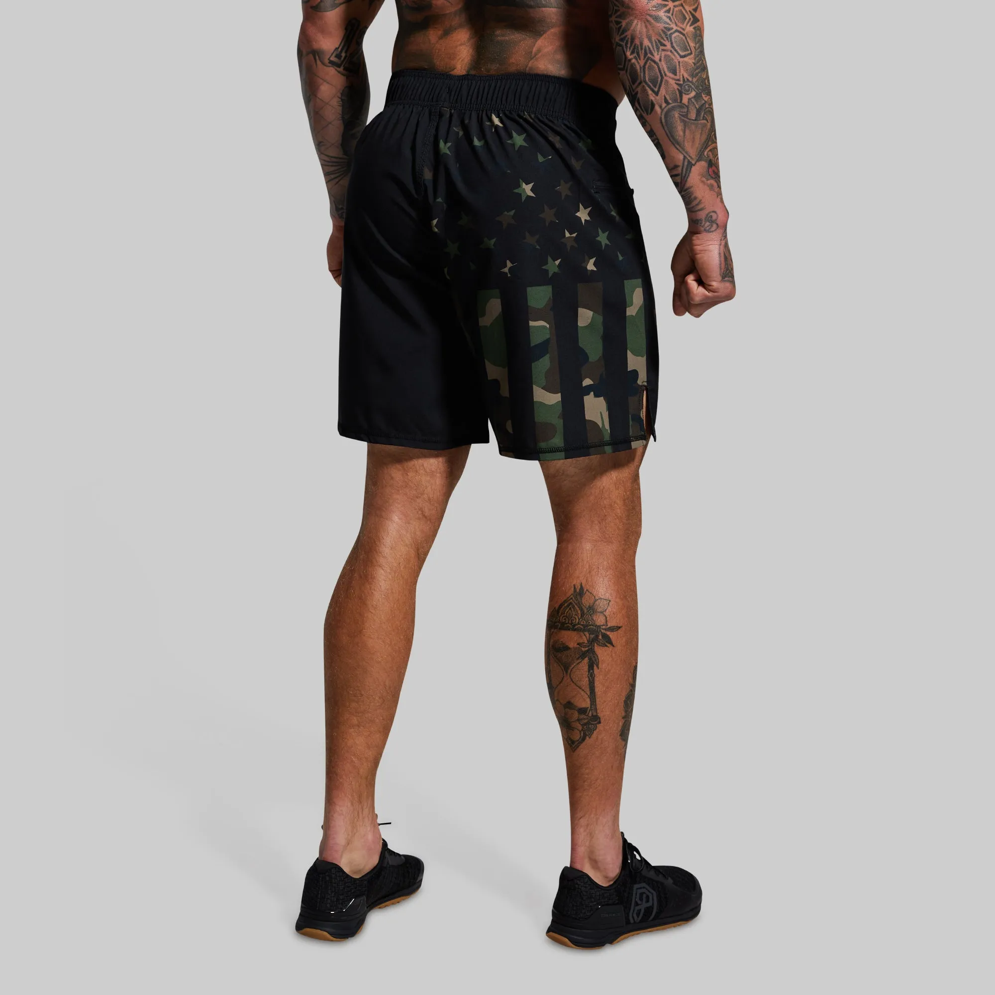 American Defender Short Velcro 3.0 (Woodland Patriot) sold by Born Primitive product image thumbnail 4