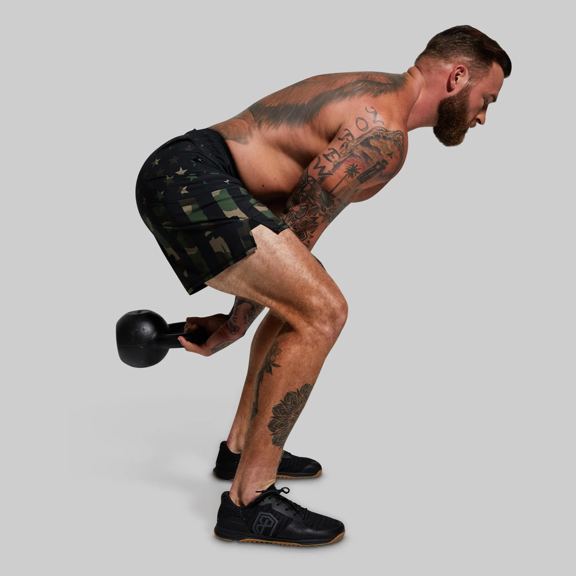 American Defender Short Velcro 3.0 (Woodland Patriot) sold by Born Primitive product image thumbnail 2