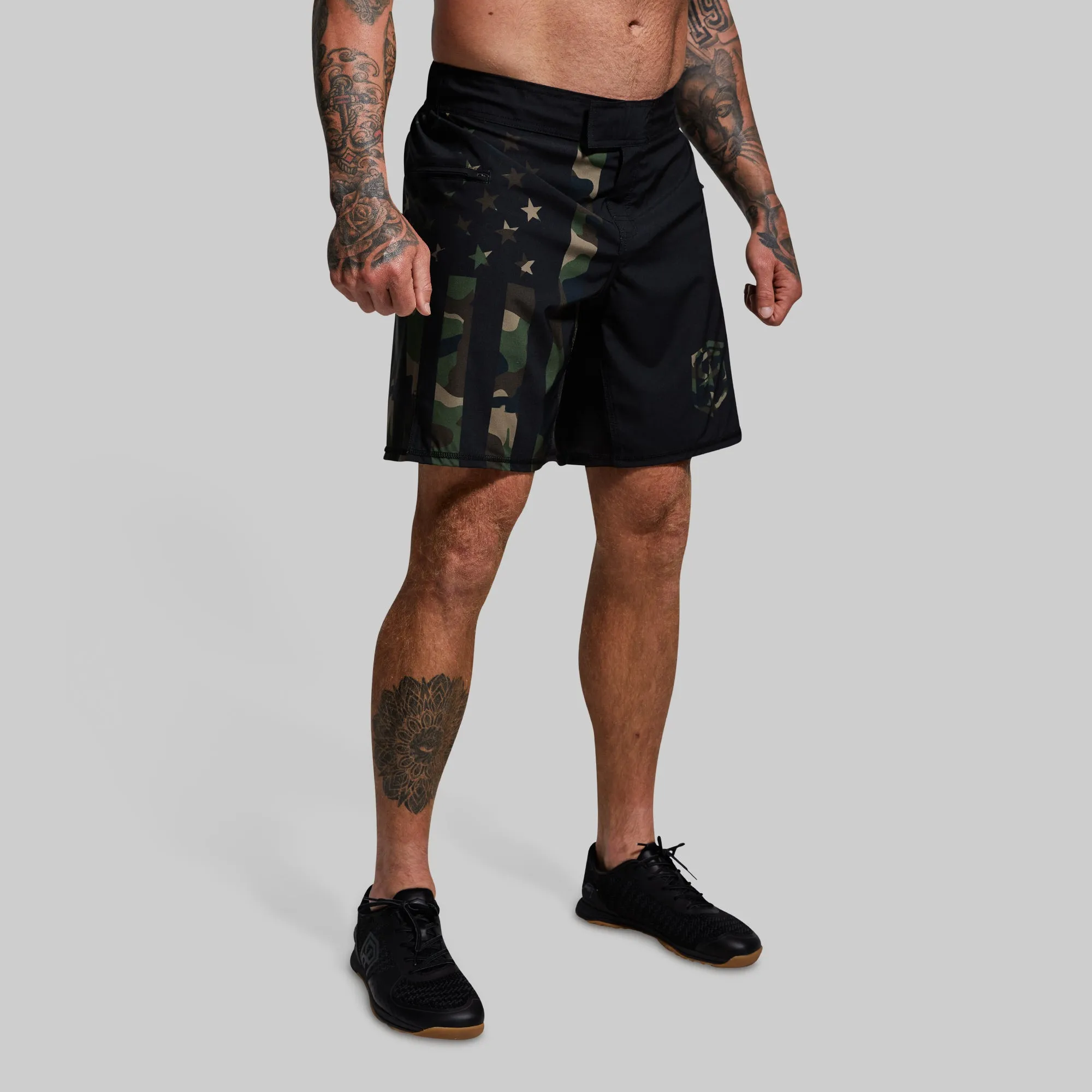 American Defender Short Velcro 3.0 (Woodland Patriot) sold by Born Primitive product image thumbnail 3