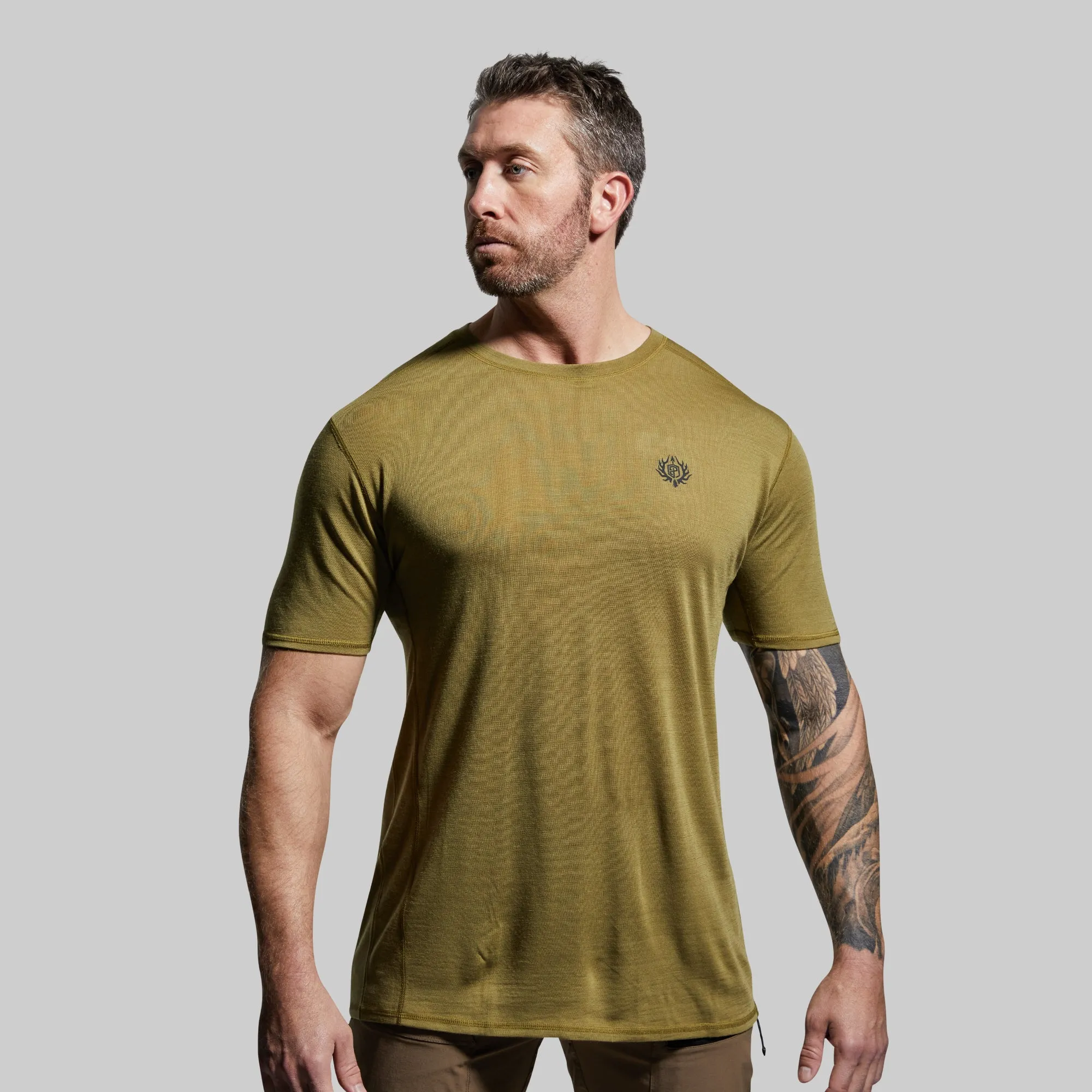 Ridgeline Tee (Deep Moss) sold by Born Primitive product image thumbnail 2