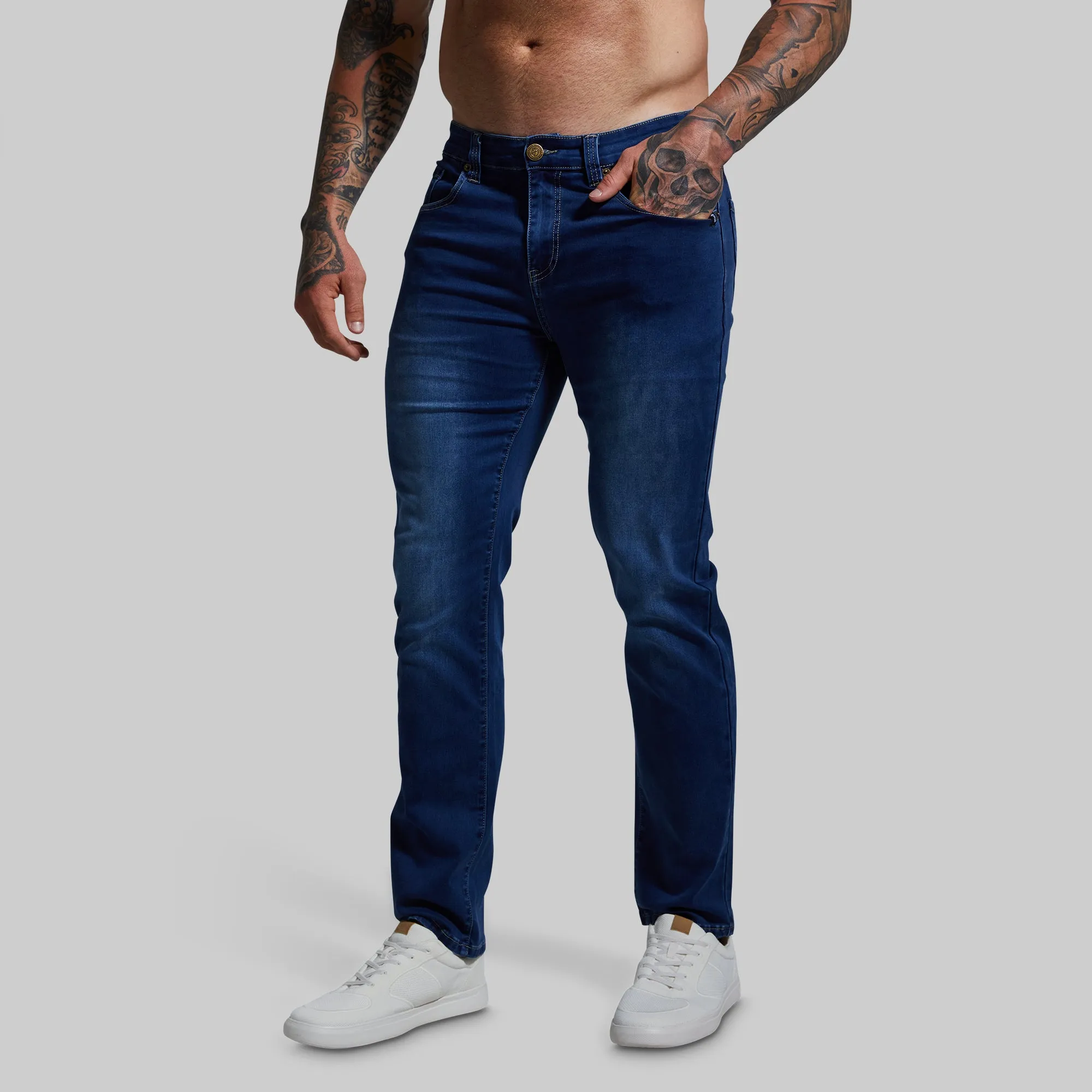 FLEX Stretchy Athletic Fit Jean (Dark Wash) sold by Born Primitive