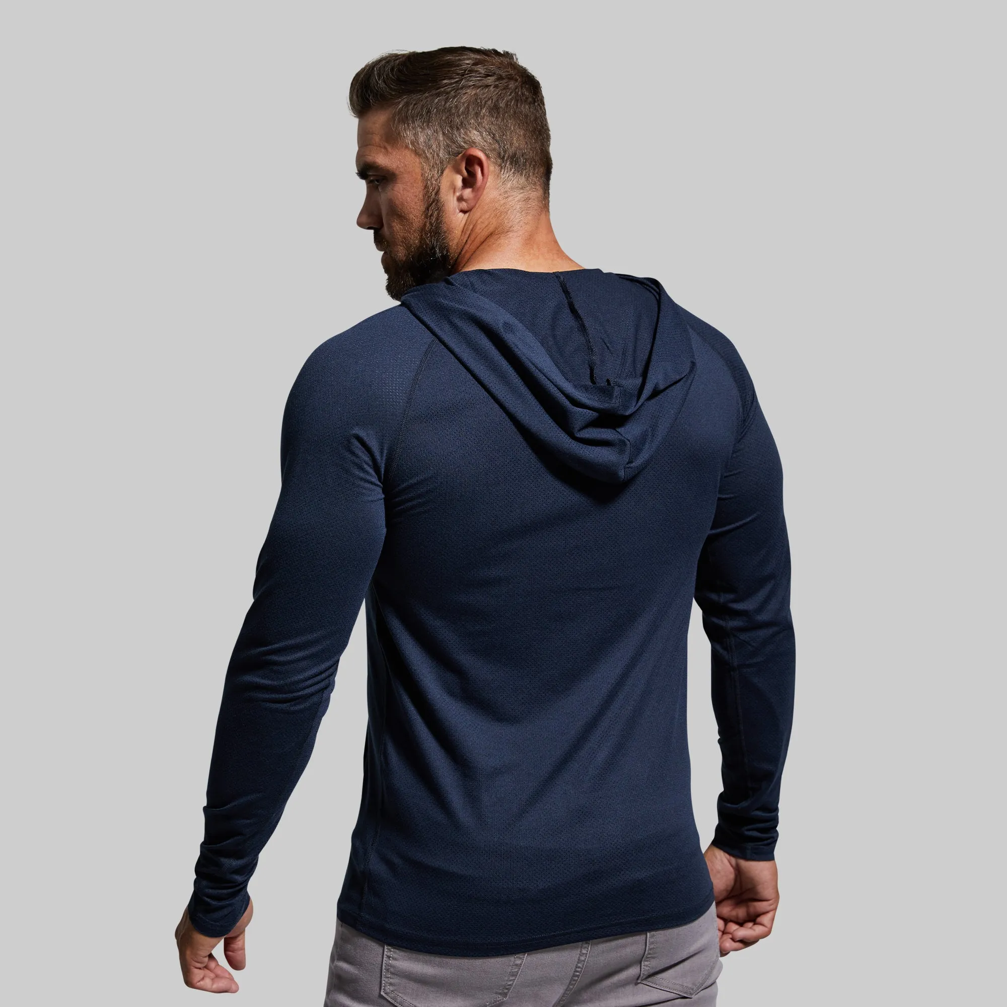 Heritage Henley Hoodie (Heather Navy) sold by Born Primitive product image thumbnail 2