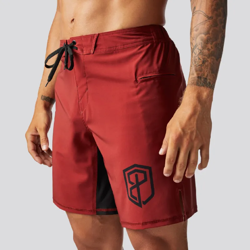 American Defender Short Tie 3.0 (Crimson) sold by Born Primitive