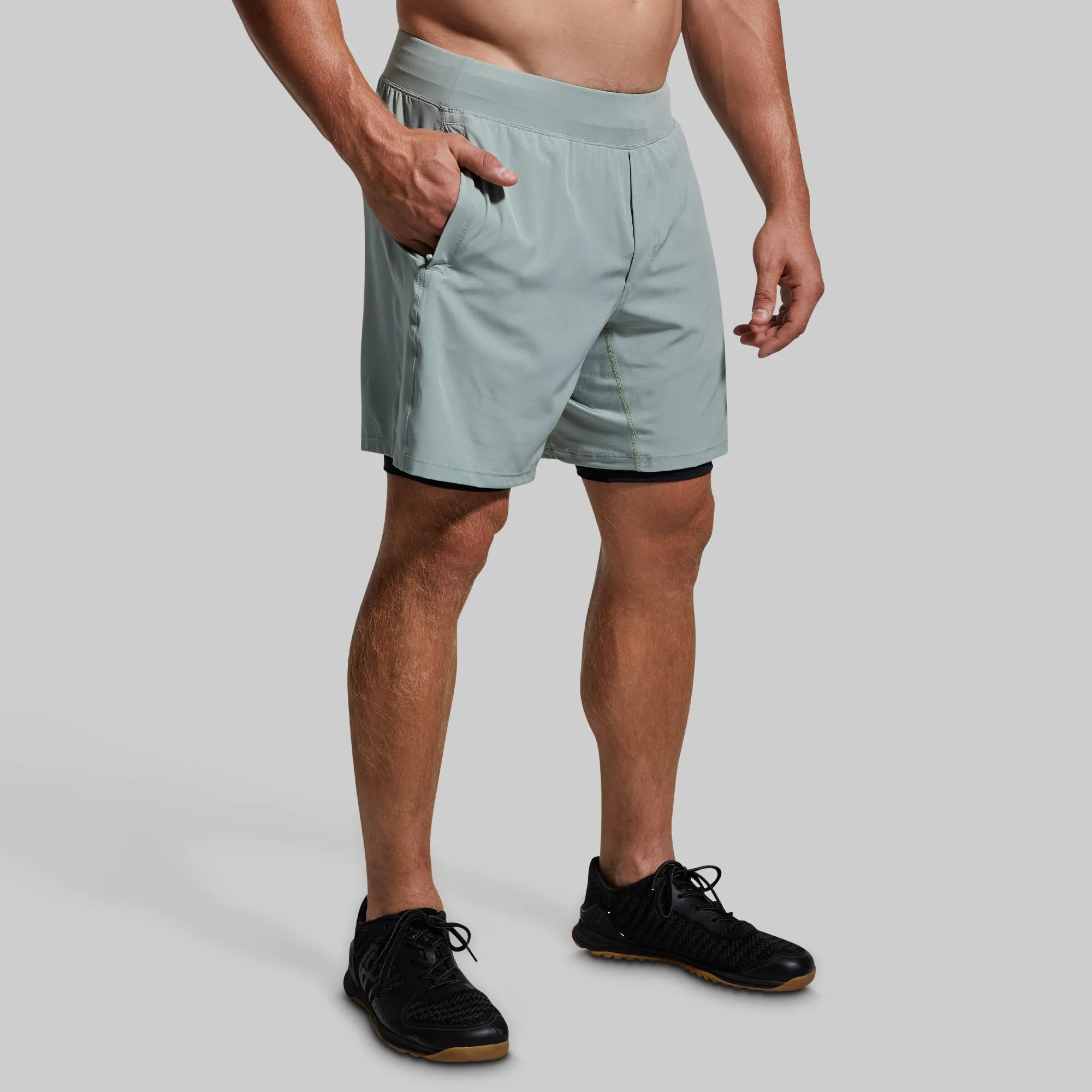 Versatile Short w/ Compression 7" (Sea Sage) sold by Born Primitive
