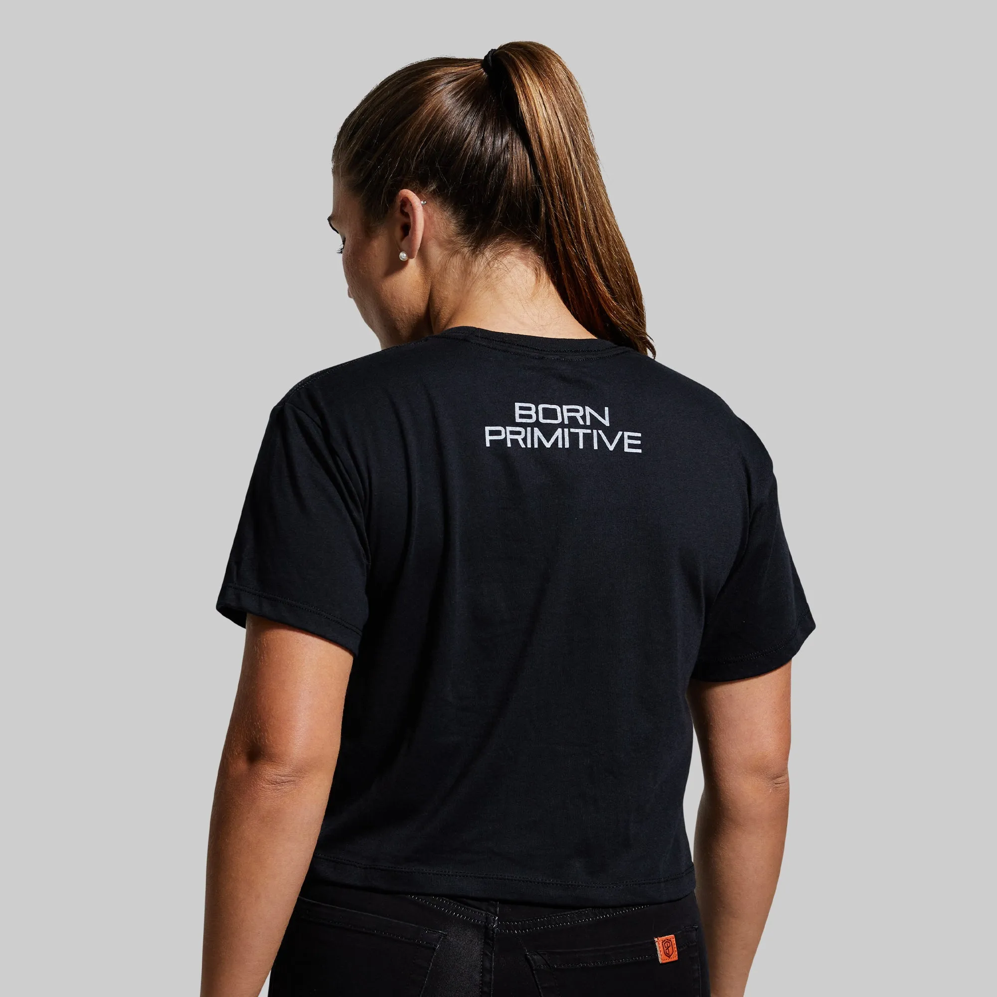 USA Crop Tee (Black) sold by Born Primitive product image thumbnail 2