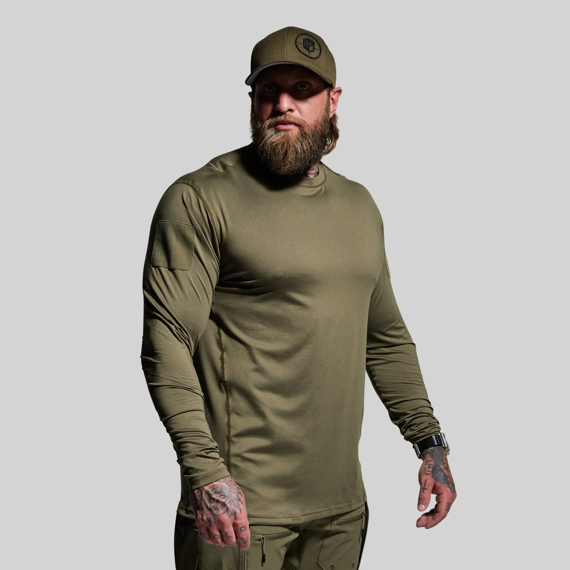 Long Sleeve Range Shirt (OD Green-Velcro) sold by Born Primitive