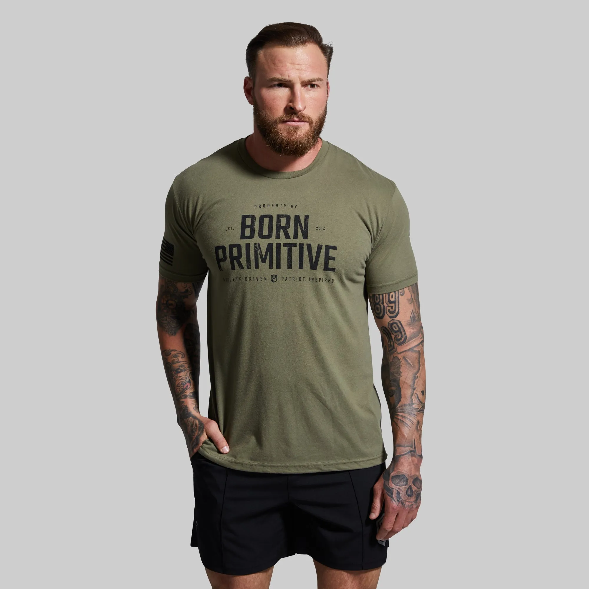 Property of Born Primitive Tee (Tactical Green) sold by Born Primitive
