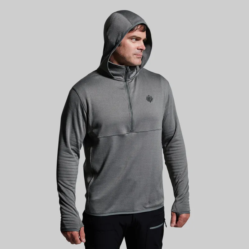 Men's Quiver Half Zip Hoodie (Wolf Grey) sold by Born Primitive