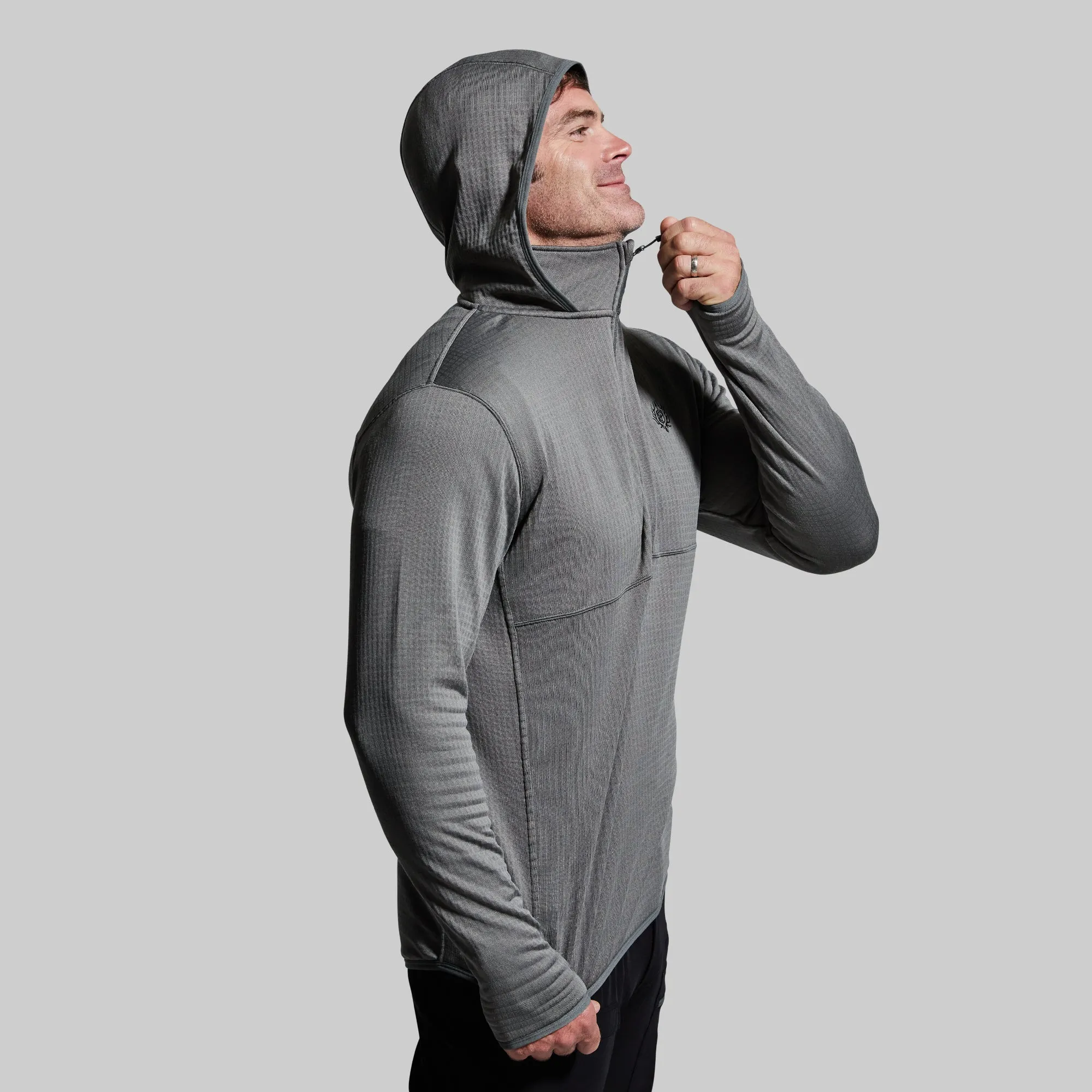 Men's Quiver Half Zip Hoodie (Wolf Grey) sold by Born Primitive product image thumbnail 5