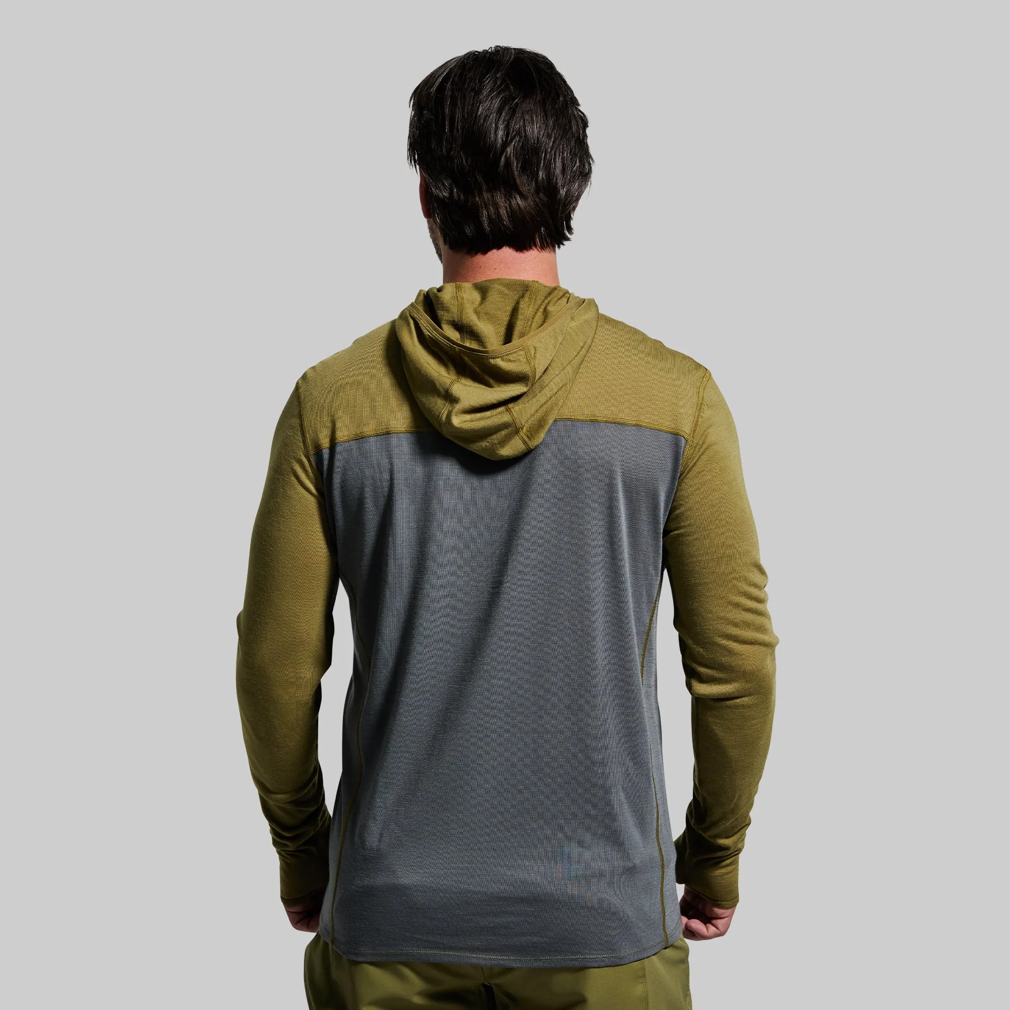 Men's Ridgeline Half Zip Hoodie (Deep Moss) sold by Born Primitive product image thumbnail 2