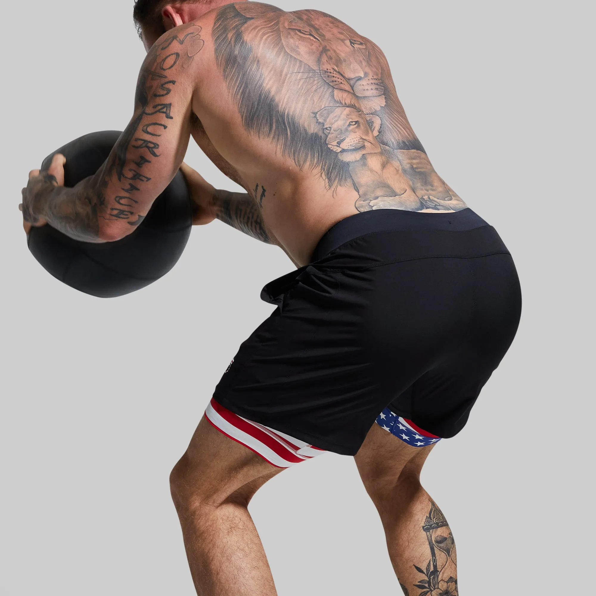 Versatile Short w/ Compression 7" (Black Liberty) sold by Born Primitive product image thumbnail 4