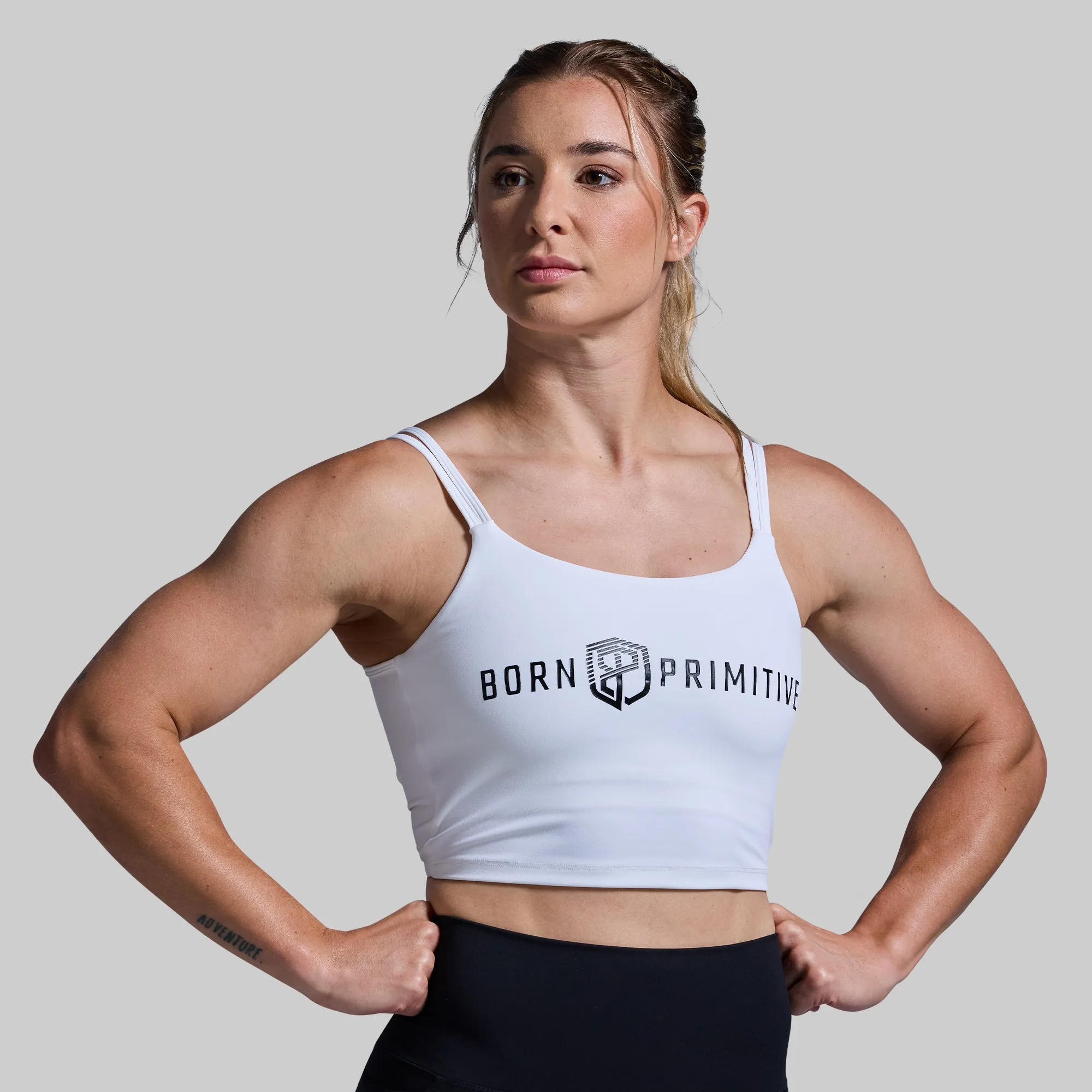 Don't Get It Twisted Sports Bra (Brand Strength-White Black) sold by Born Primitive product image thumbnail 2