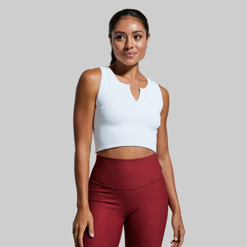 Good to Go Seamless Crop Tank (White) sold by Born Primitive