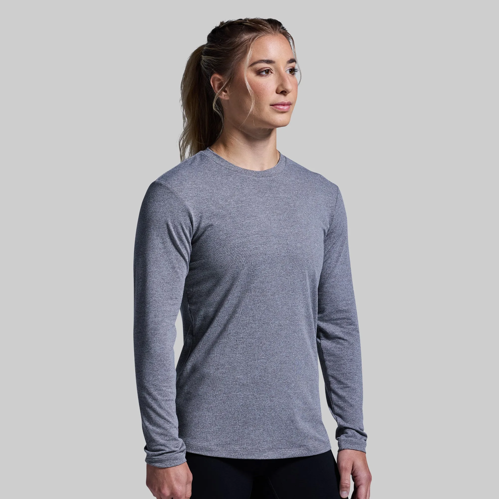 Women's BP Premium Basic Long Sleeve Crew (Heather Grey) sold by Born Primitive product image thumbnail 3