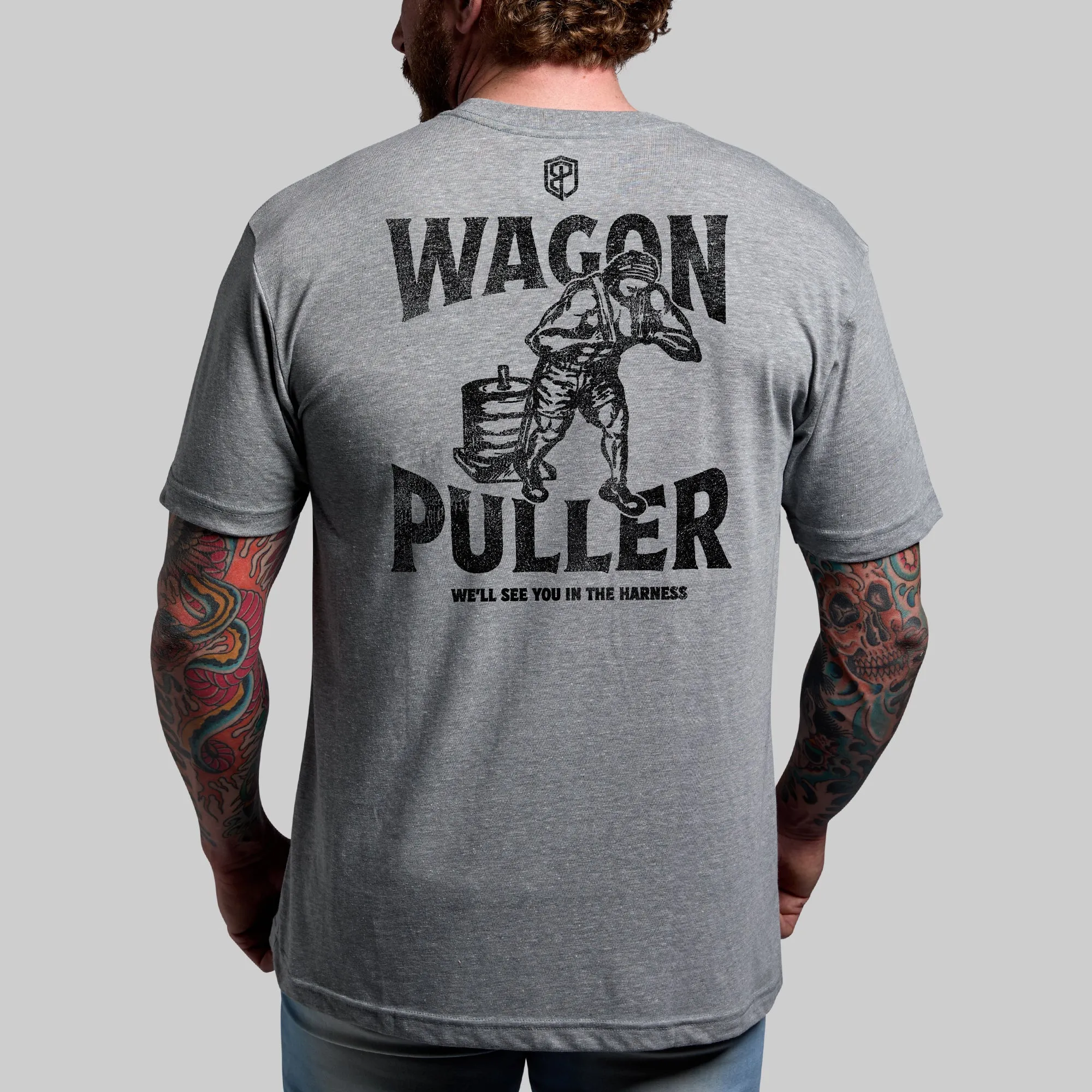 Wagon Puller Tee (Heather Grey) sold by Born Primitive