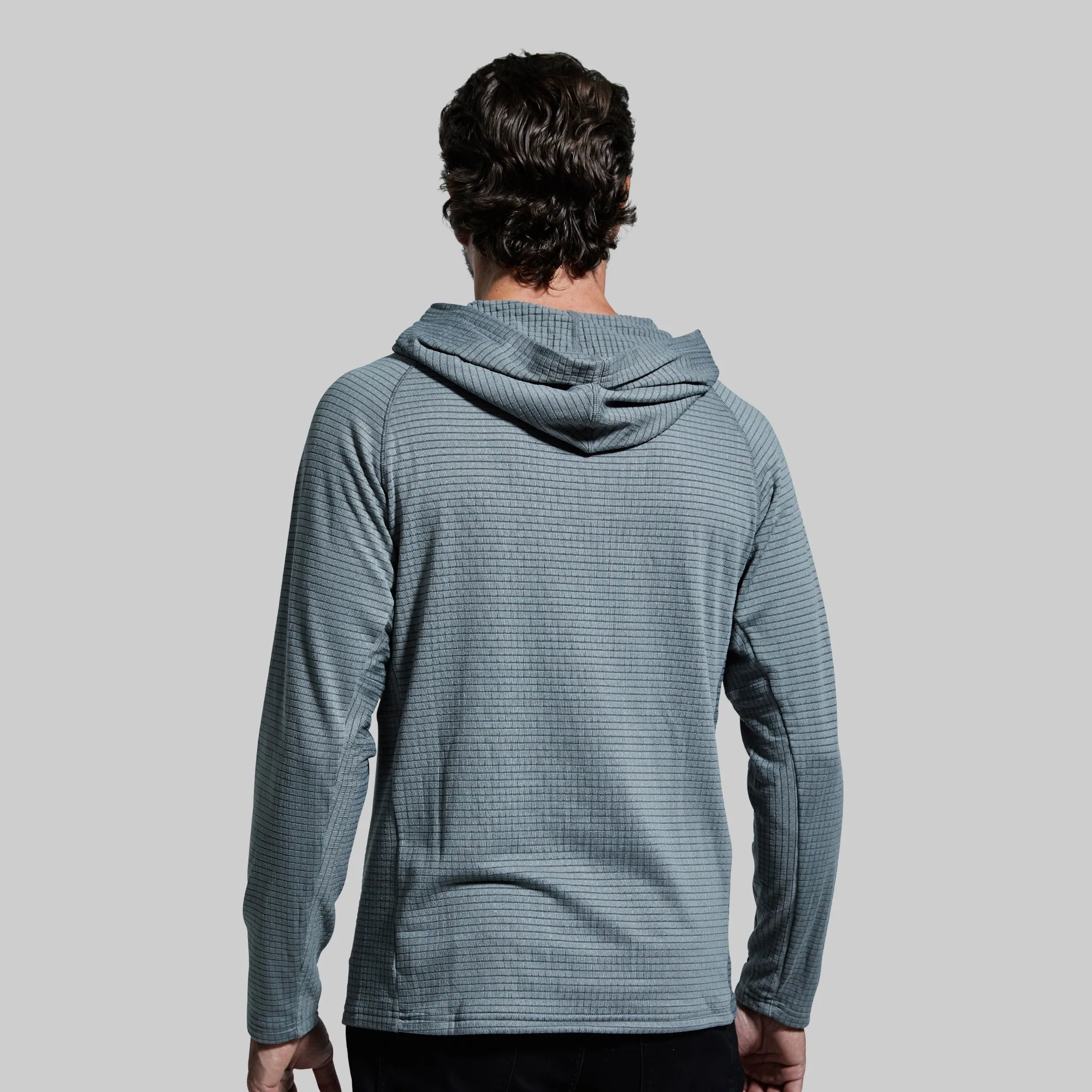 Grid Fleece Hoodie (Cool Grey) sold by Born Primitive product image thumbnail 2