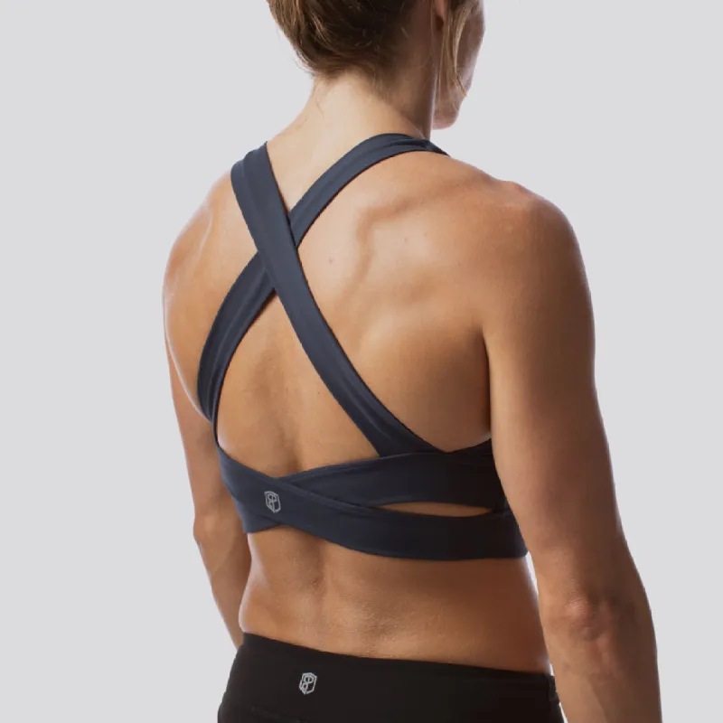 Double Cross Sports Bra (Navy) sold by Born Primitive