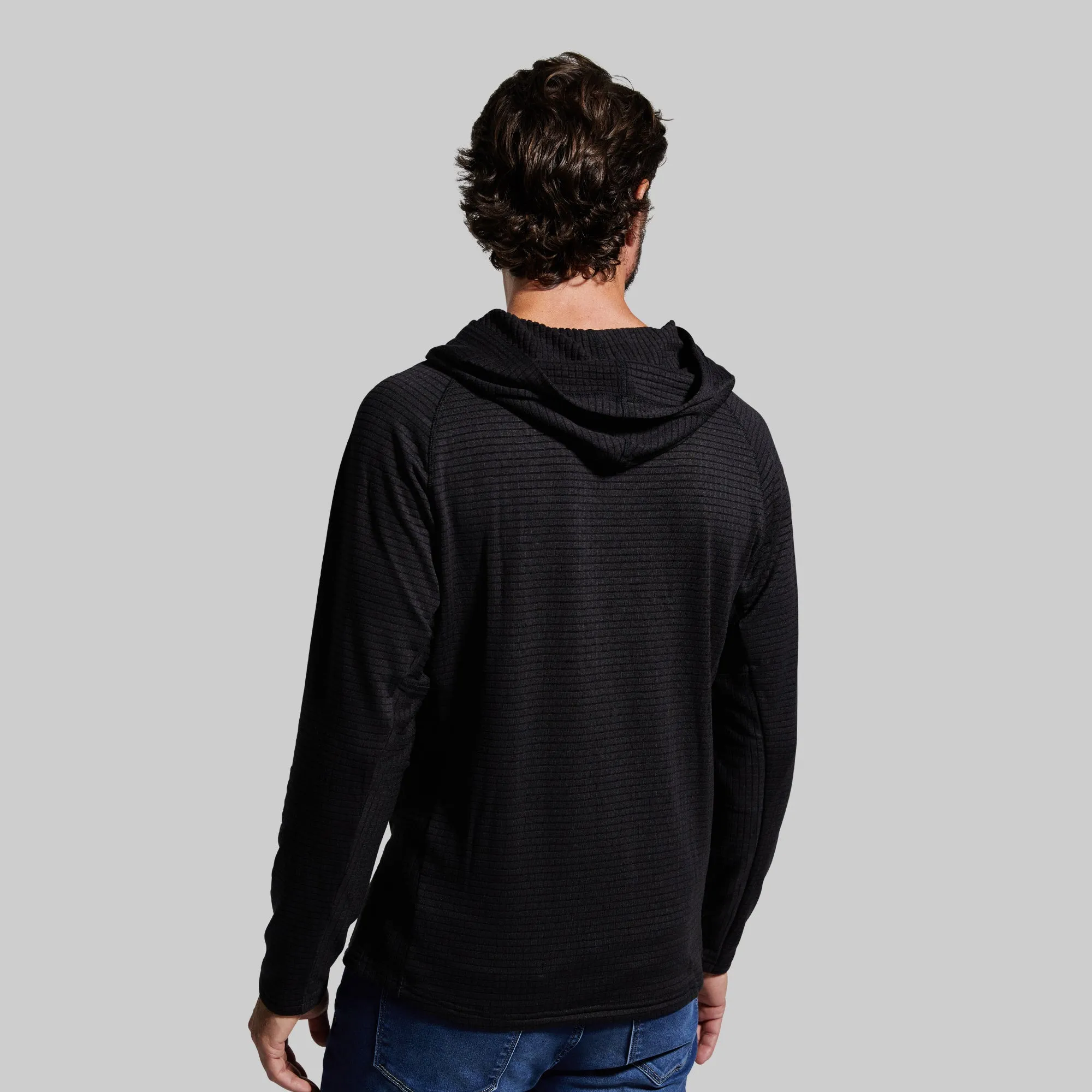 Grid Fleece Hoodie (Black) sold by Born Primitive product image thumbnail 2