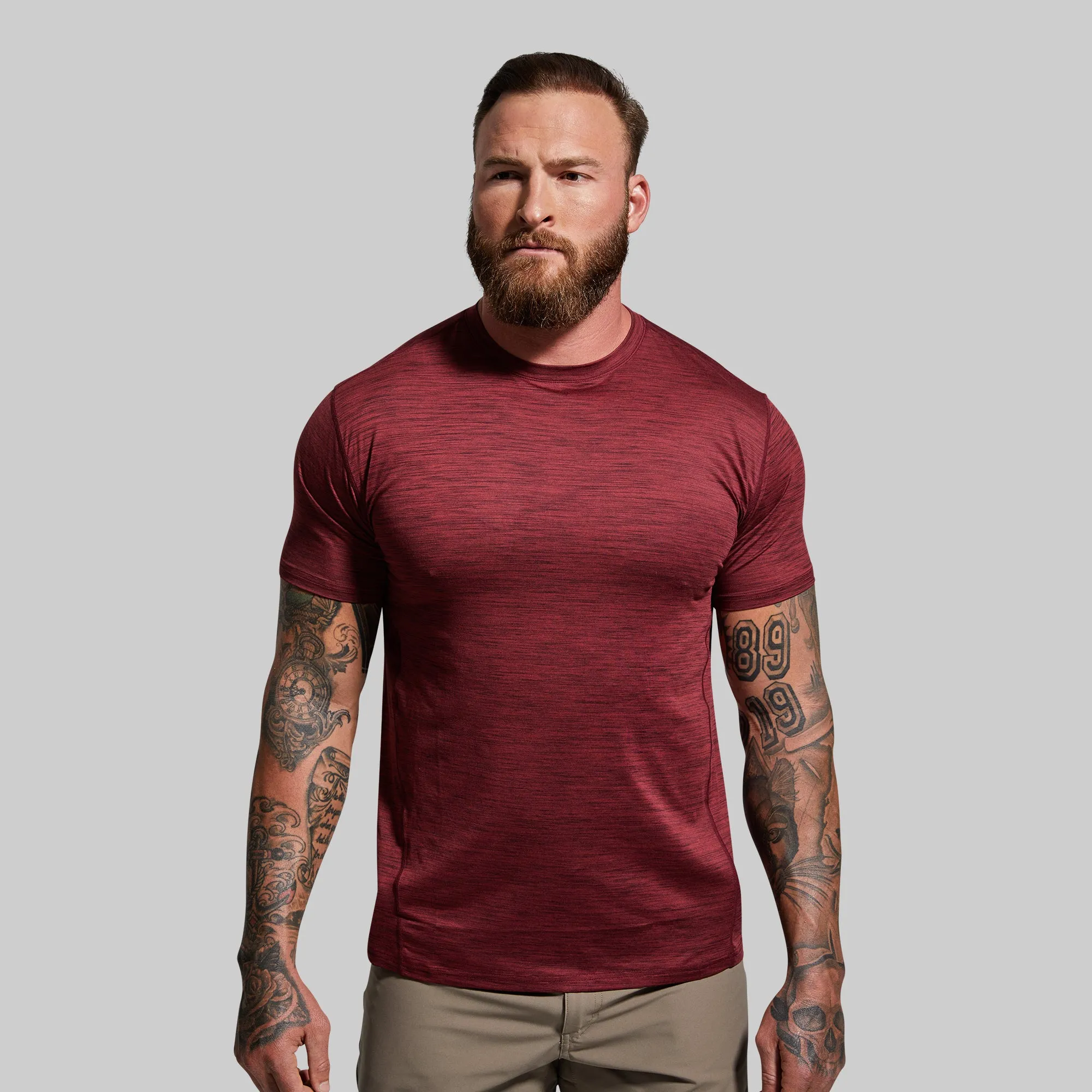 Athleisure Tee (Maroon) sold by Born Primitive