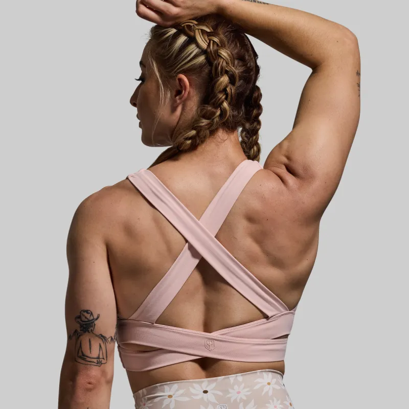 Double Cross Sports Bra (Peachskin) sold by Born Primitive