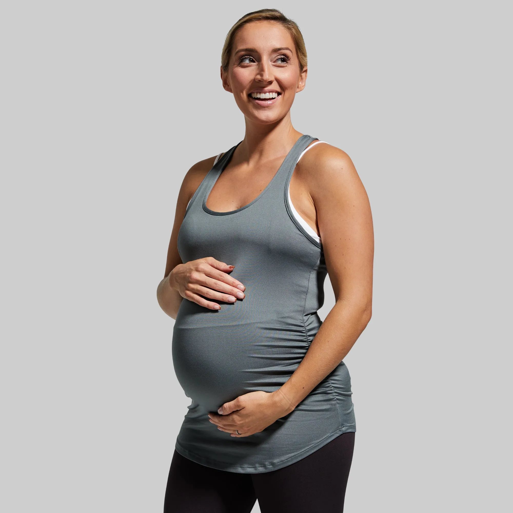 Maternity Staple Tank (Slate) sold by Born Primitive