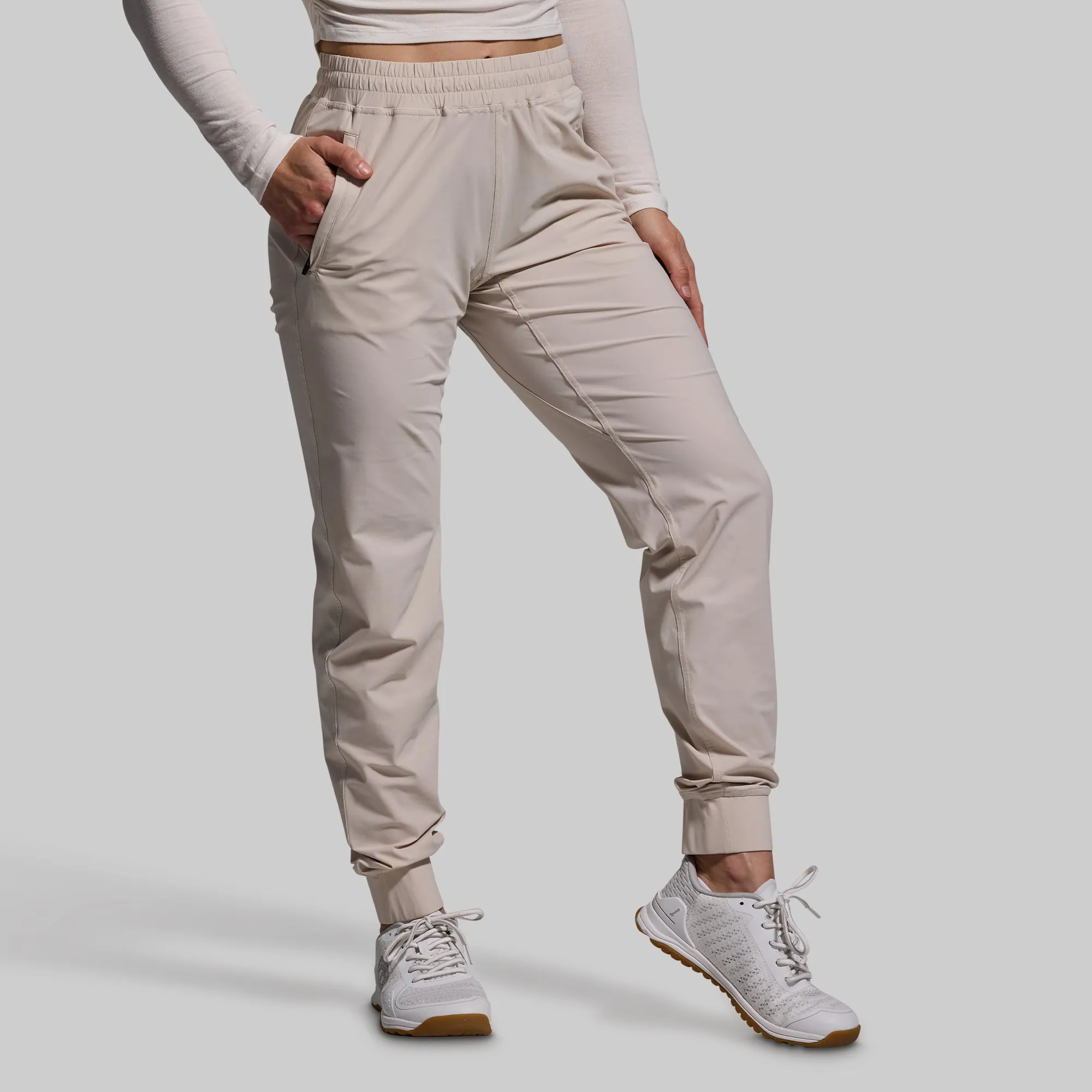 Women's Performance Jogger (Oatmeal) sold by Born Primitive