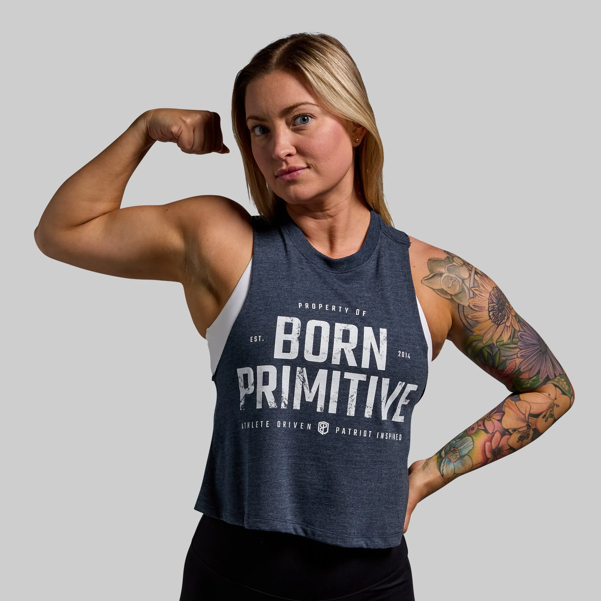Property of Born Primitive Elevate Crop (Heather Navy) sold by Born Primitive product image thumbnail 3