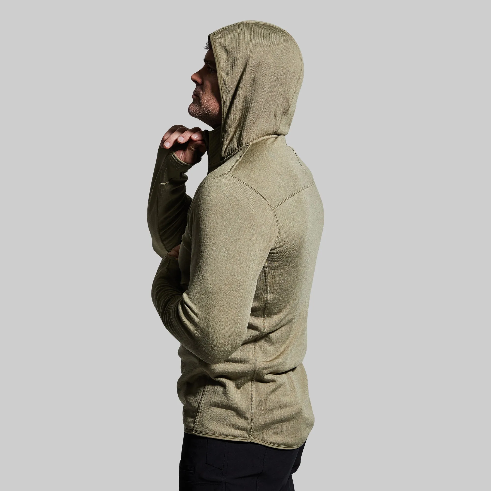Men's Quiver Half Zip Hoodie (Sage Brush) sold by Born Primitive product image thumbnail 3