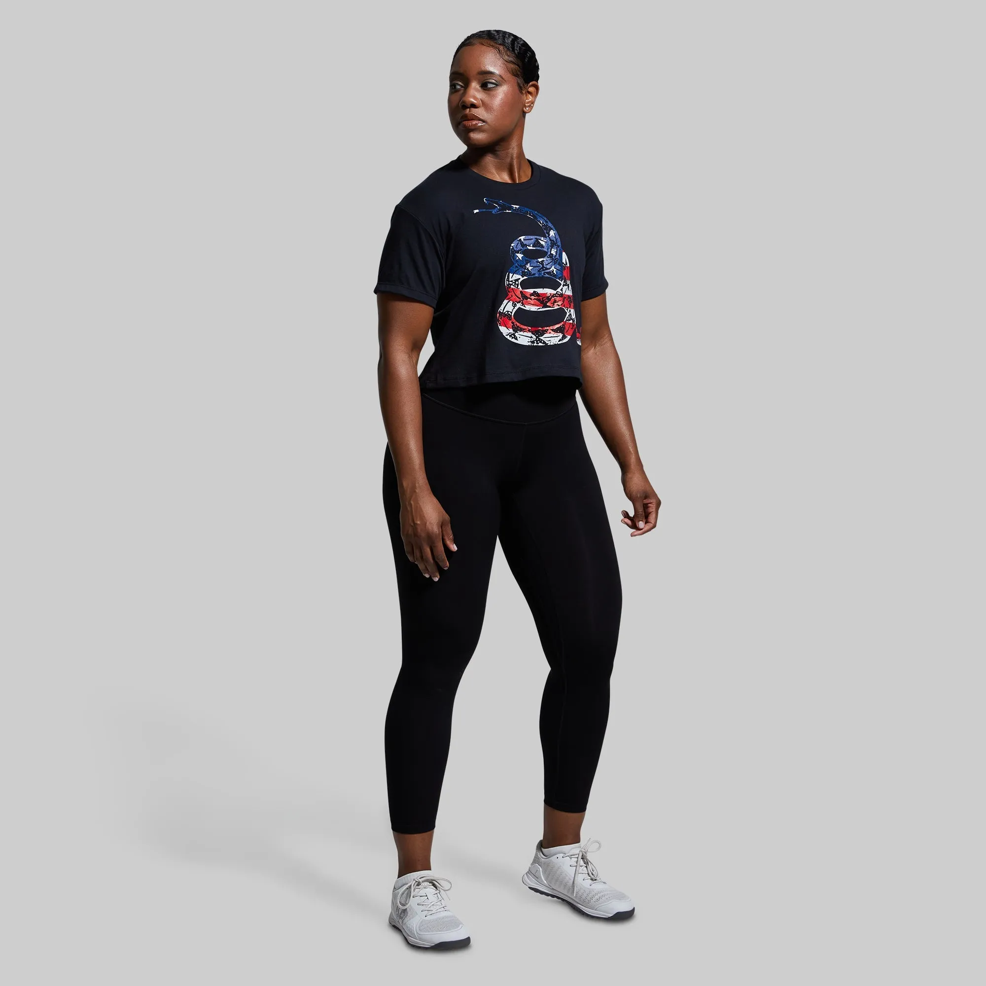 Gadsden Flag Crop Tee (USA) sold by Born Primitive product image thumbnail 4