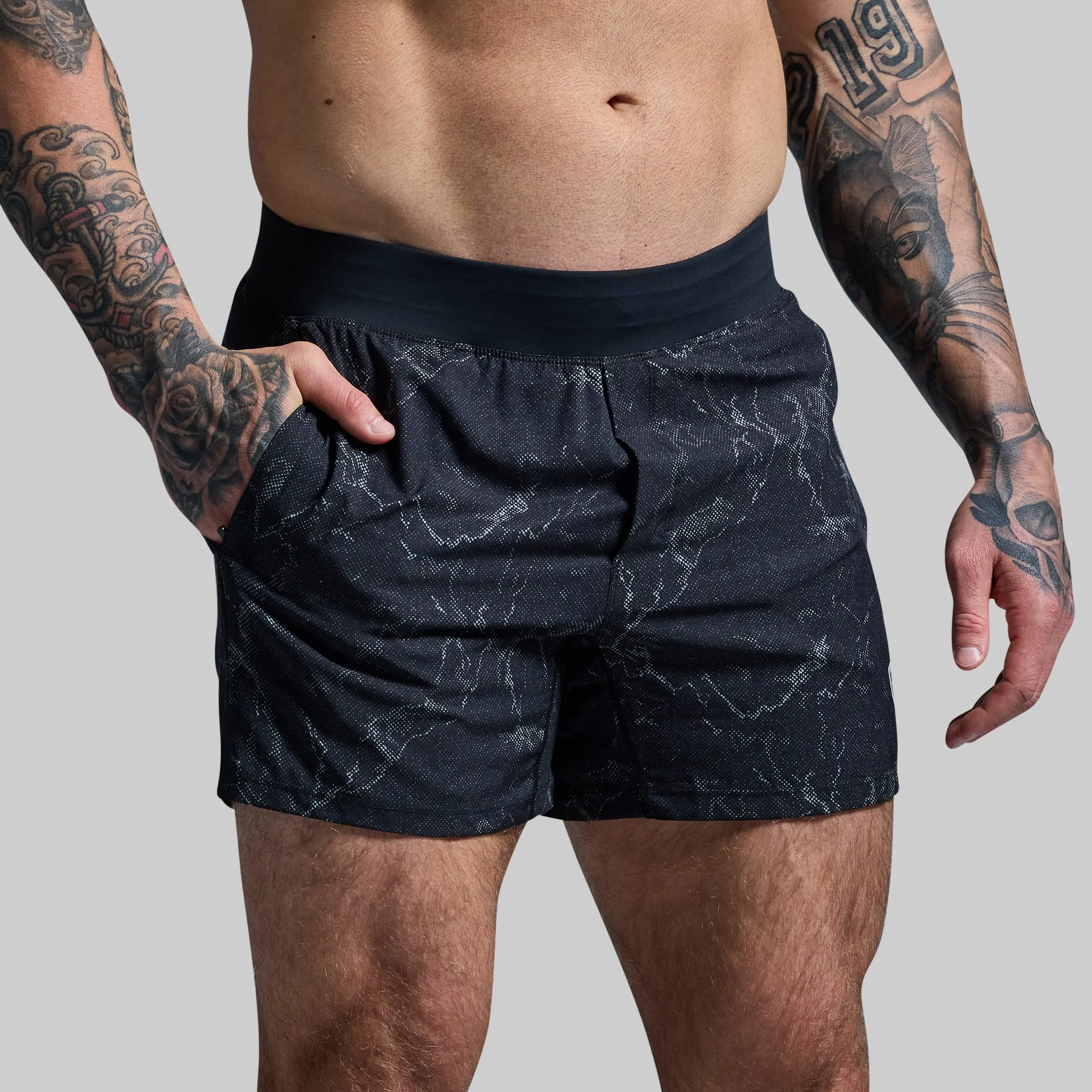 Versatile Short w/ Compression 5" (Black Marble) sold by Born Primitive product image thumbnail 4