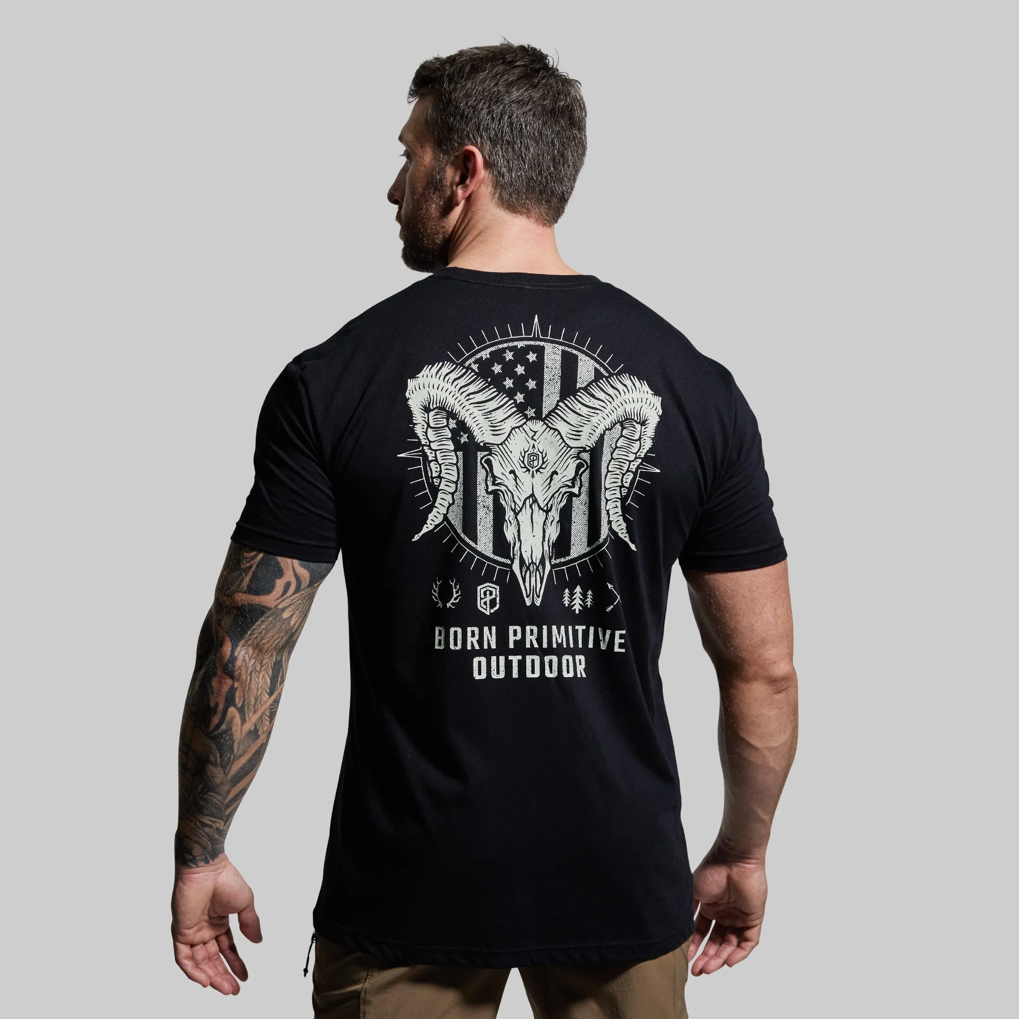 Outdoor Bighorn Tee (Black) sold by Born Primitive product image thumbnail 2