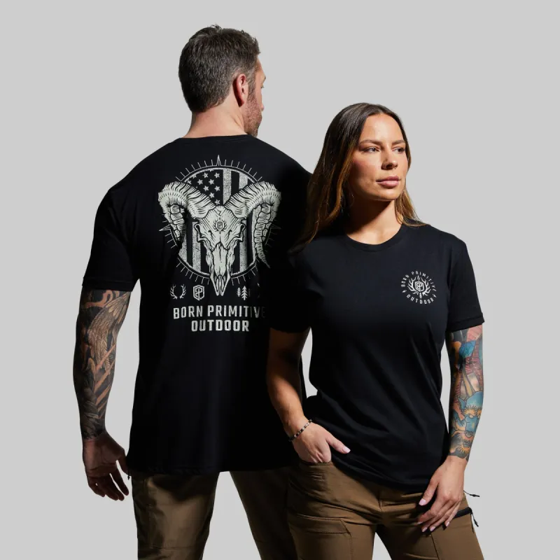 Outdoor Bighorn Tee (Black) sold by Born Primitive
