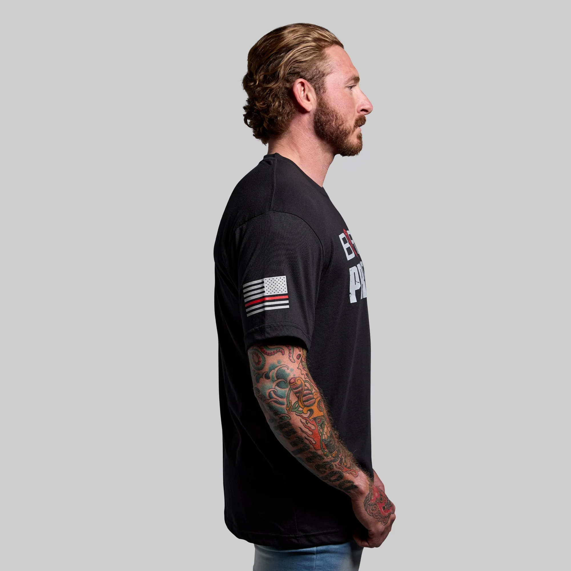 Brand Tee (Thin Red Line) sold by Born Primitive product image thumbnail 2