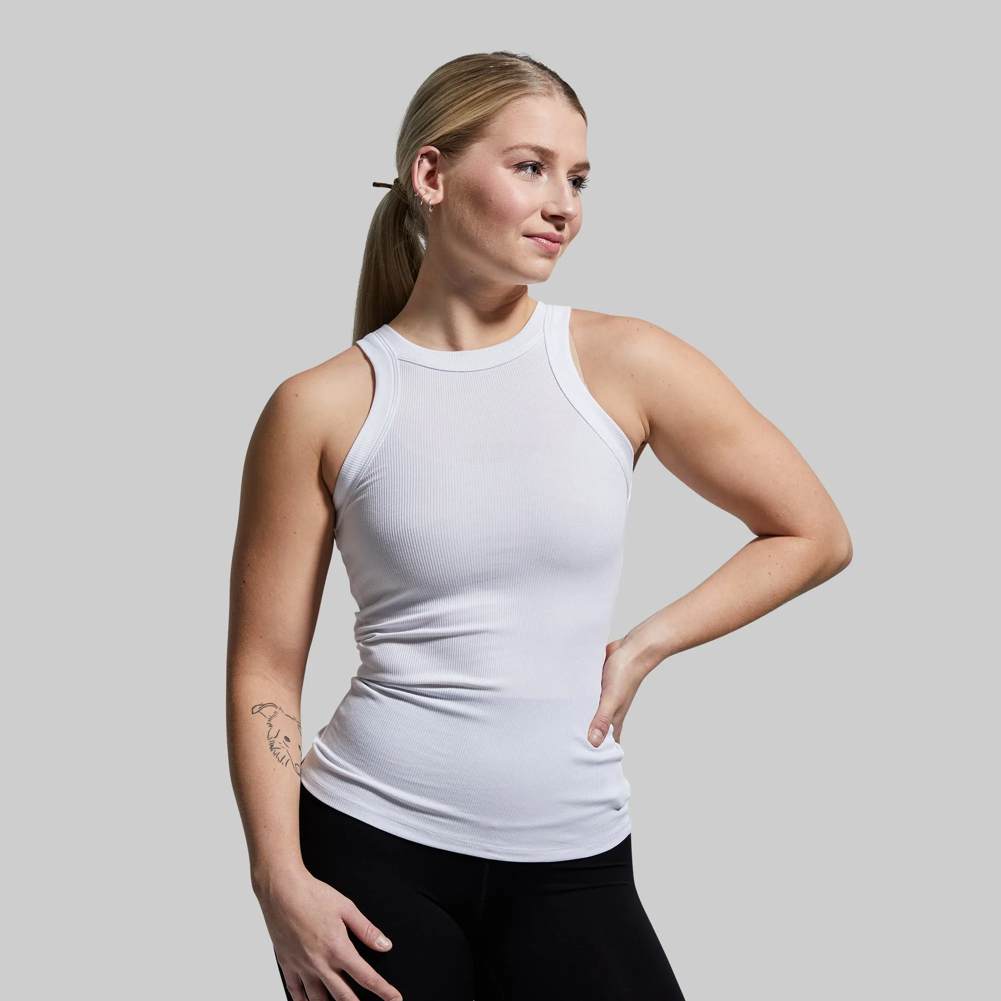 Day to Day Ribbed Tank (White) sold by Born Primitive