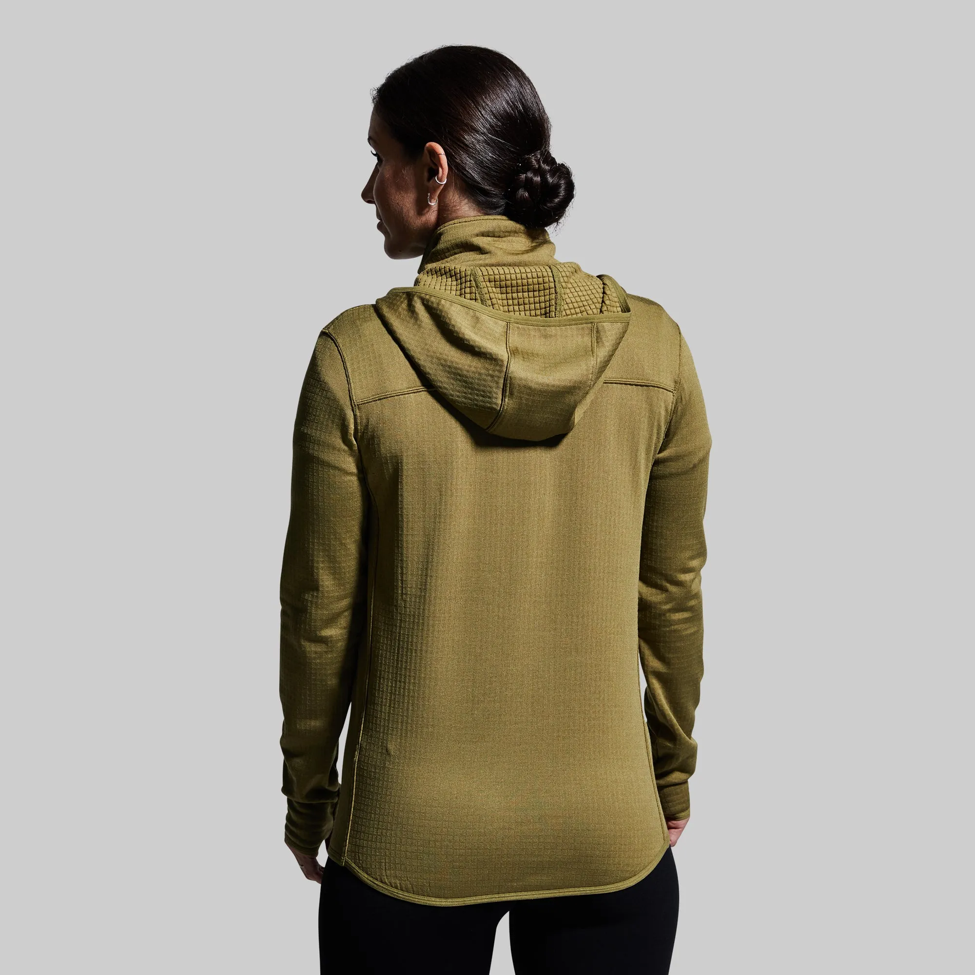 Women's Quiver Half Zip Hoodie (Deep Moss) sold by Born Primitive product image thumbnail 2