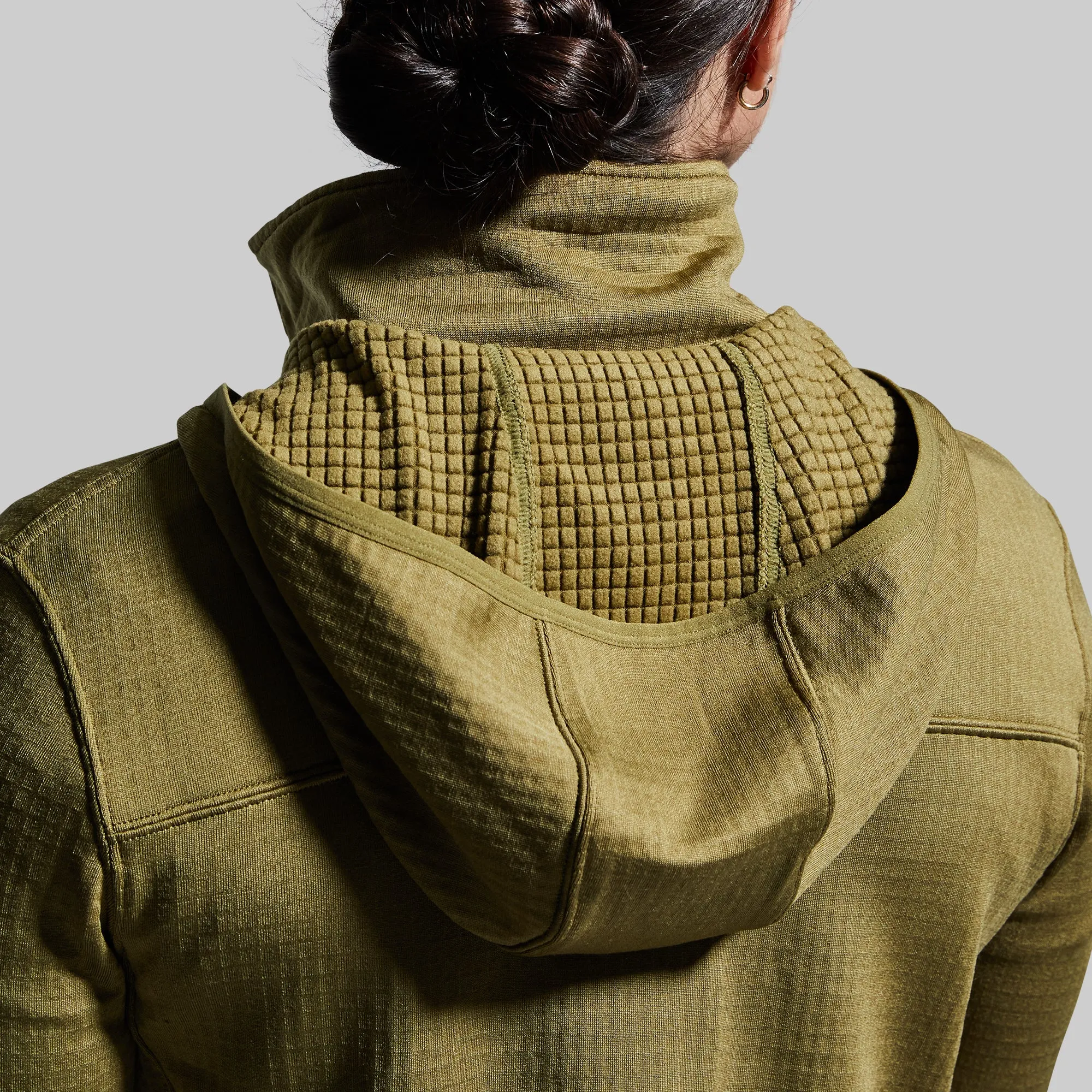 Women's Quiver Half Zip Hoodie (Deep Moss) sold by Born Primitive product image thumbnail 5