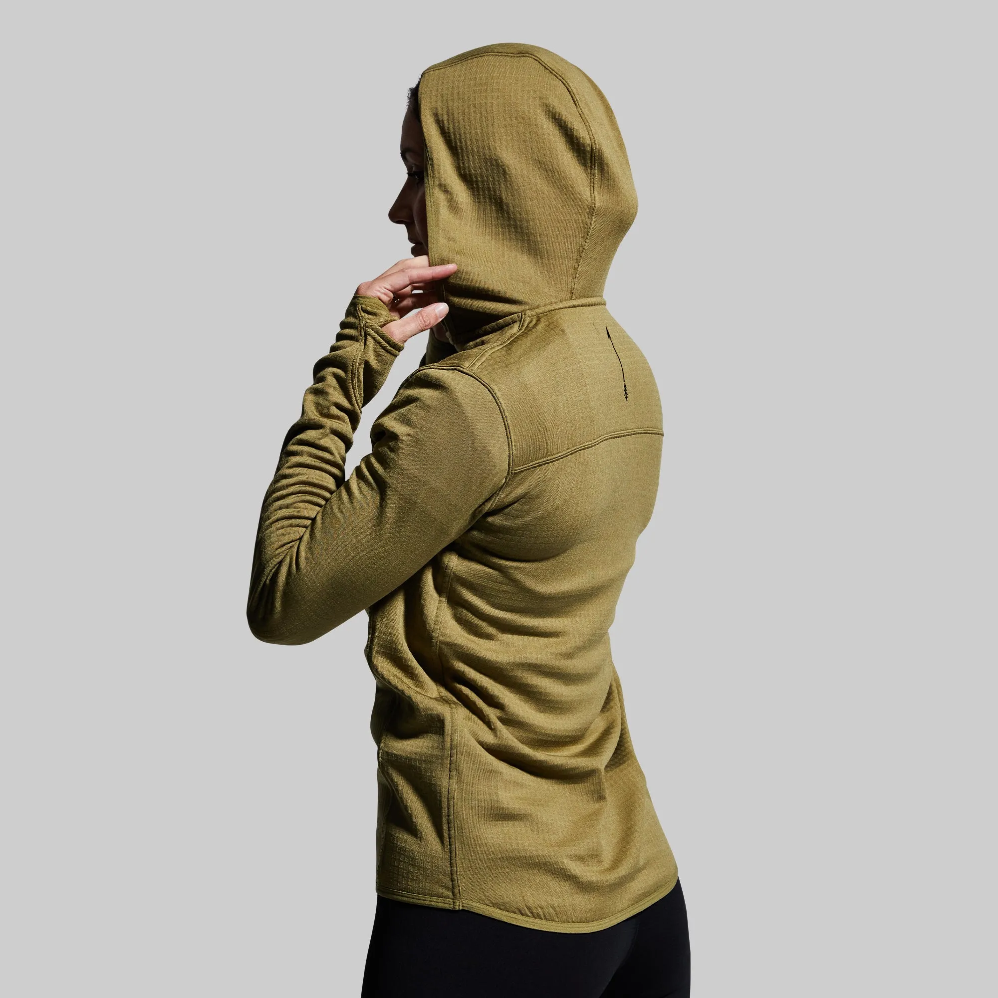 Women's Quiver Half Zip Hoodie (Deep Moss) sold by Born Primitive product image thumbnail 3