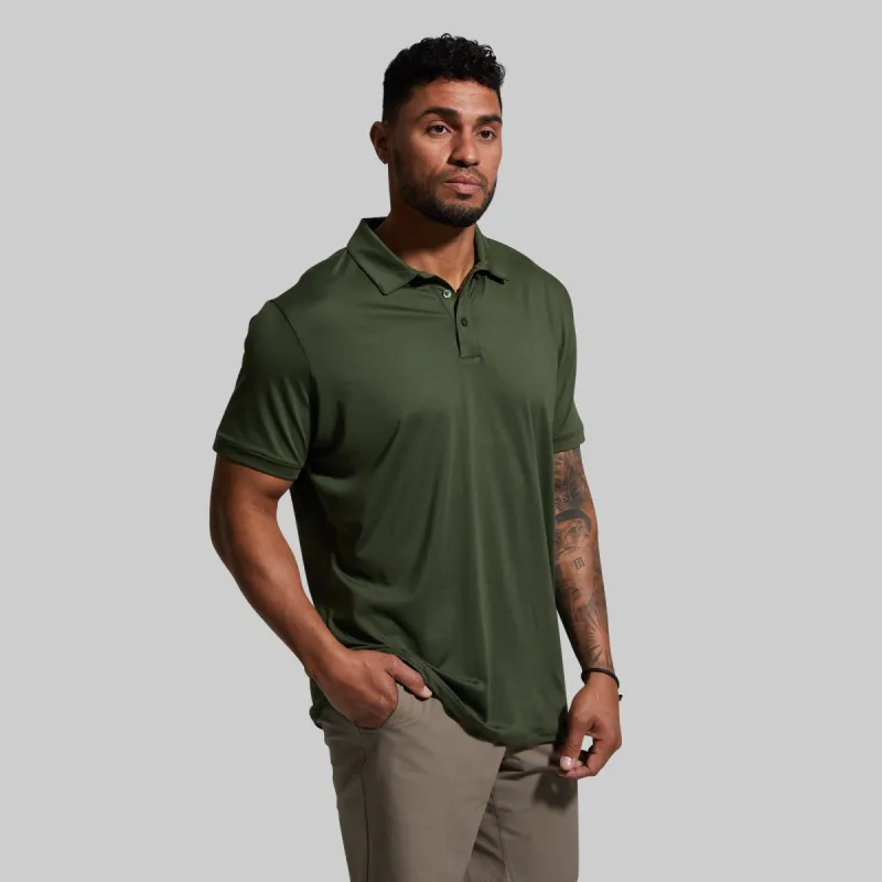 Athleisure Polo (Tactical Green) sold by Born Primitive