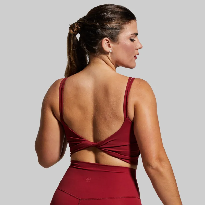 Don't Get It Twisted Sports Bra (Rhubarb) sold by Born Primitive