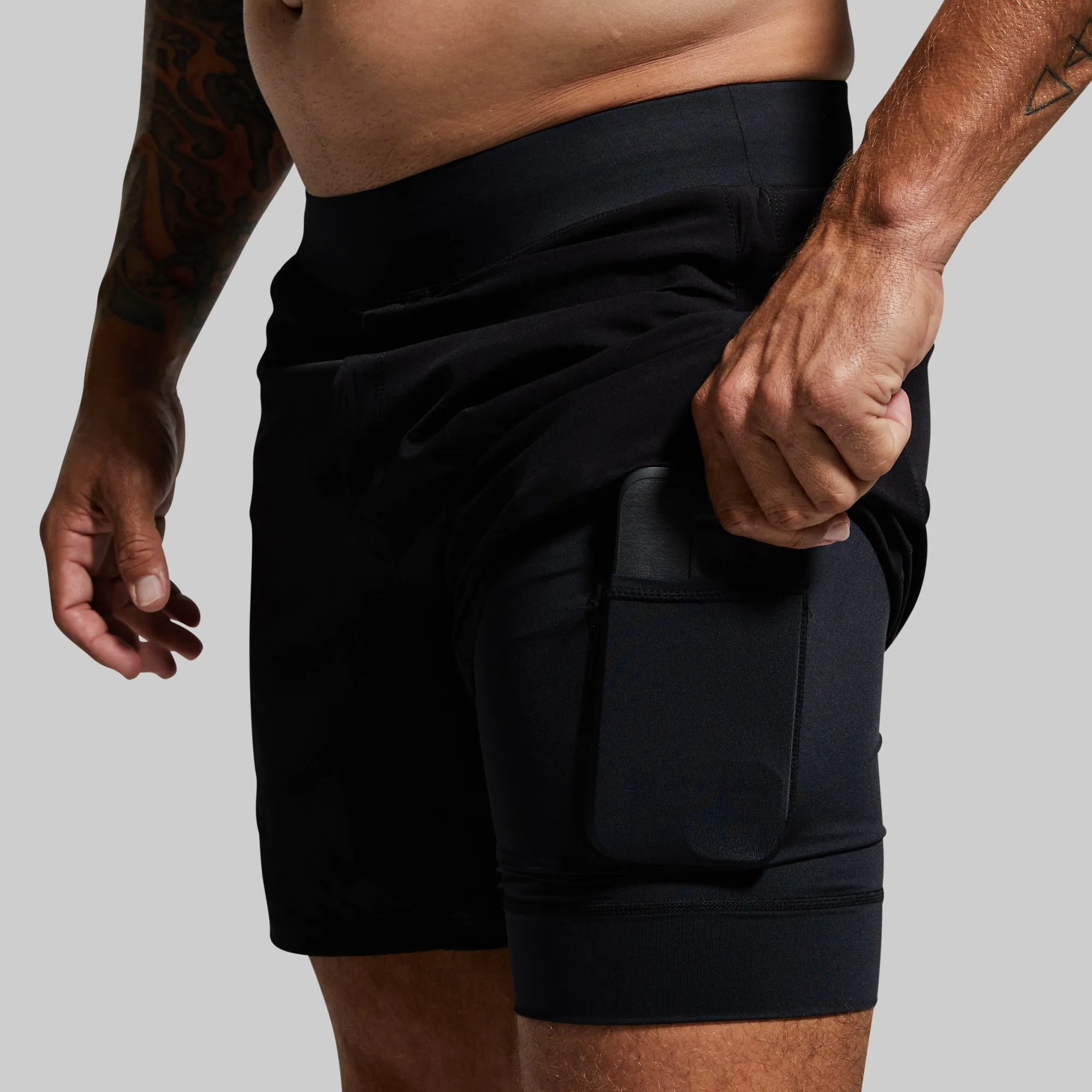 Versatile Short w/ Compression 7" (Black) sold by Born Primitive product image thumbnail 3
