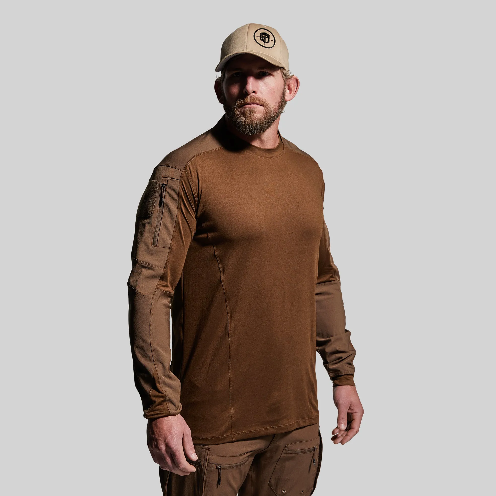 Long Sleeve Op Top (Coyote Brown) sold by Born Primitive