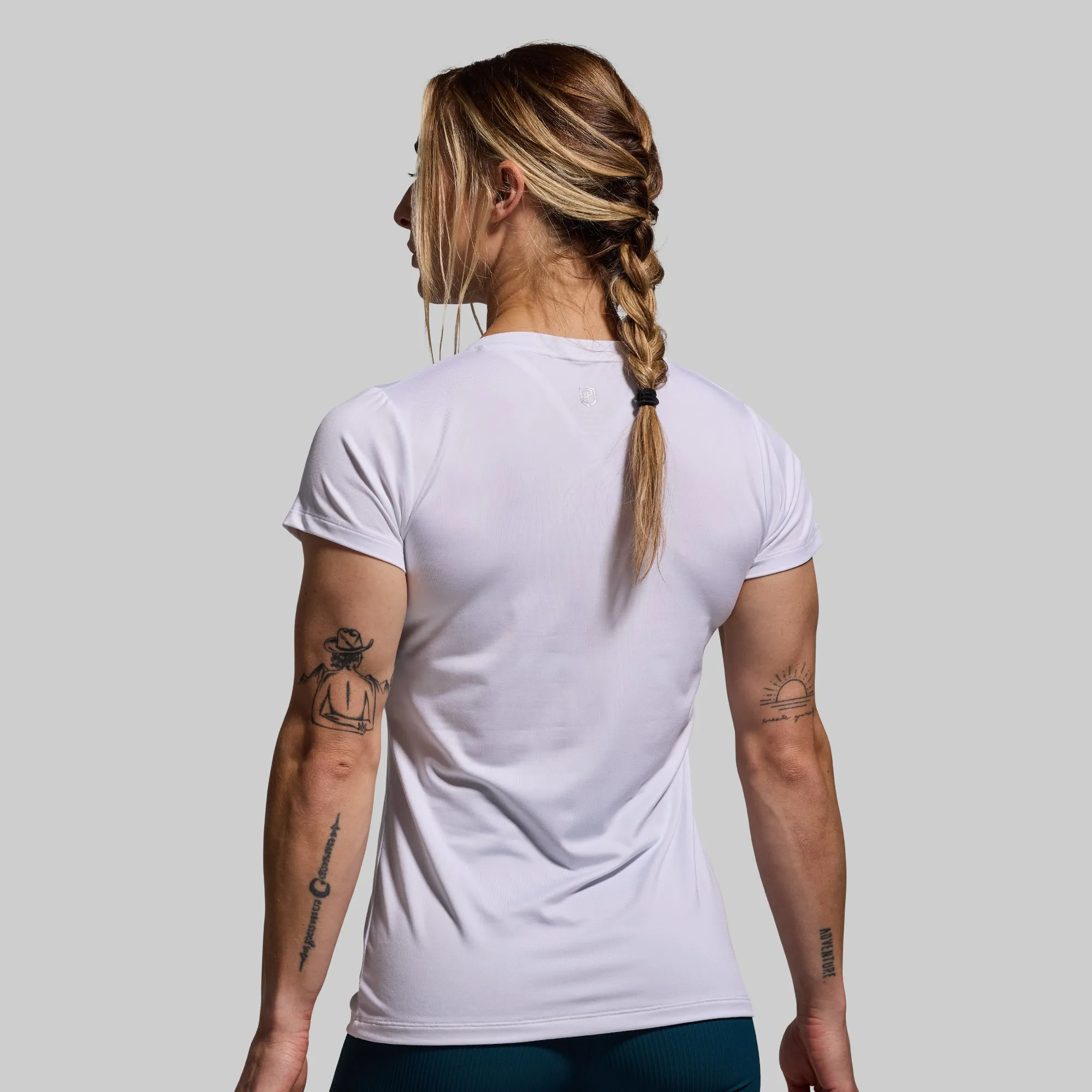 Athleisure Short Sleeve V-Neck (White) sold by Born Primitive product image thumbnail 2