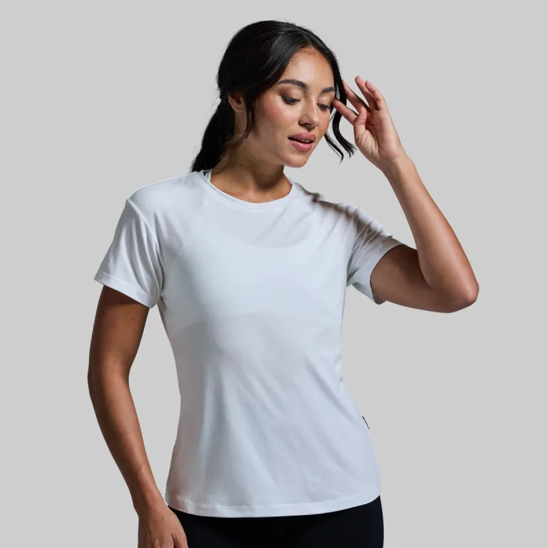 Women's BP Premium Basic Crew (White) sold by Born Primitive