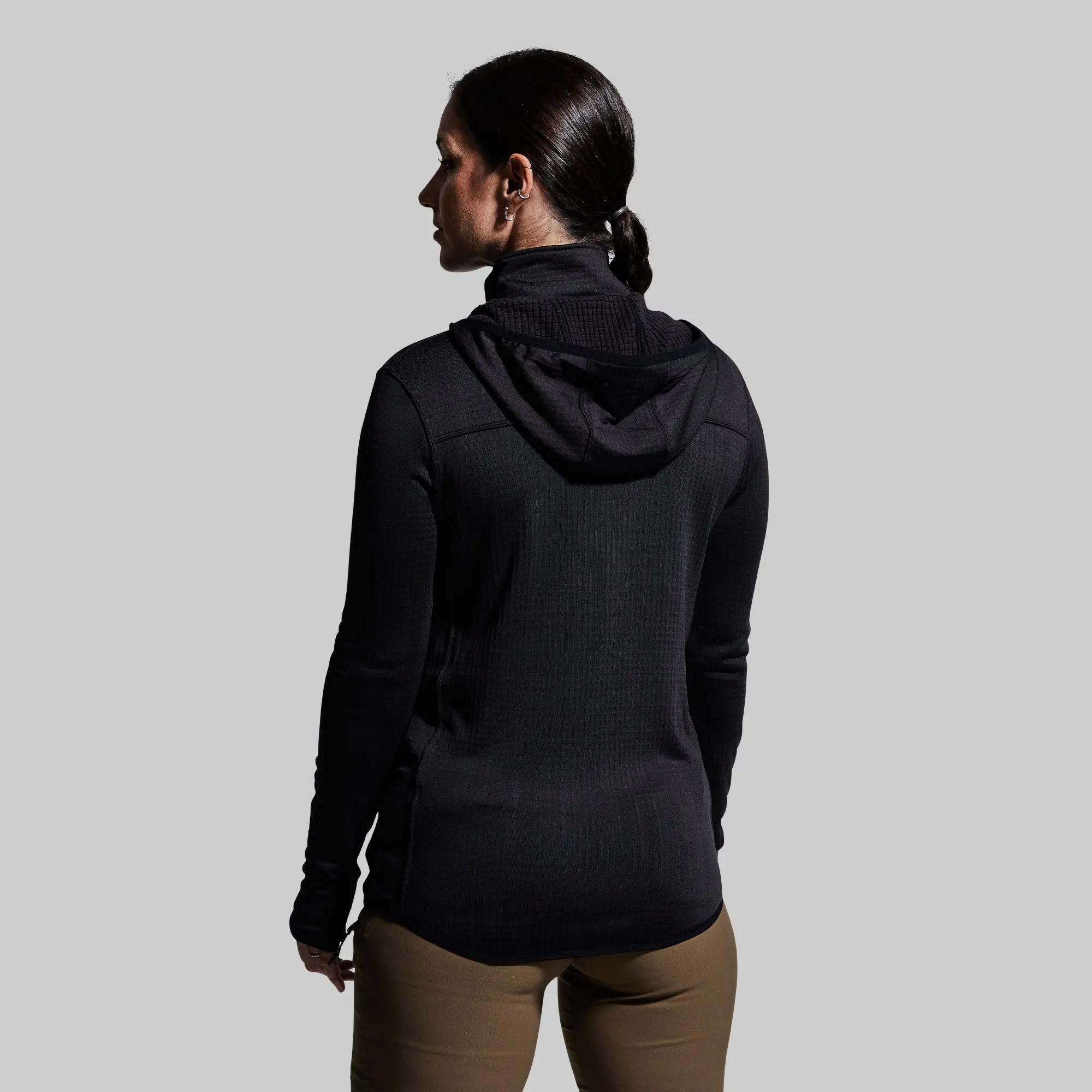 Women's Quiver Half Zip Hoodie (Black) sold by Born Primitive product image thumbnail 2