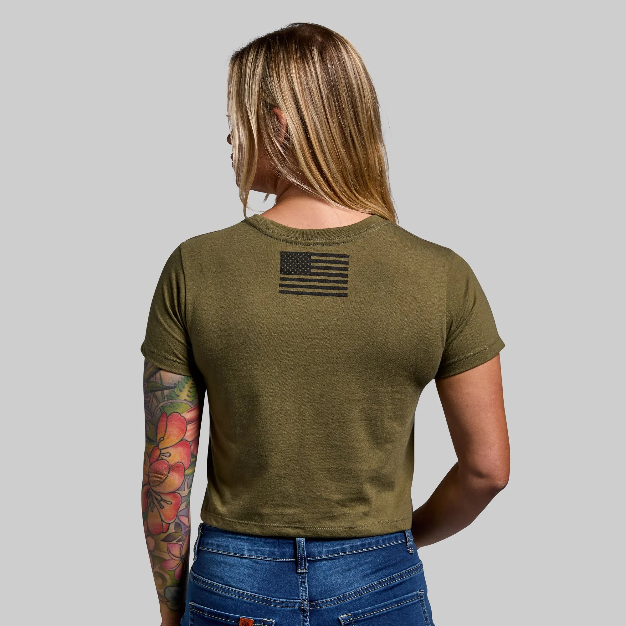 Property of Born Primitive Crop Tee (Tactical Green) sold by Born Primitive product image thumbnail 2
