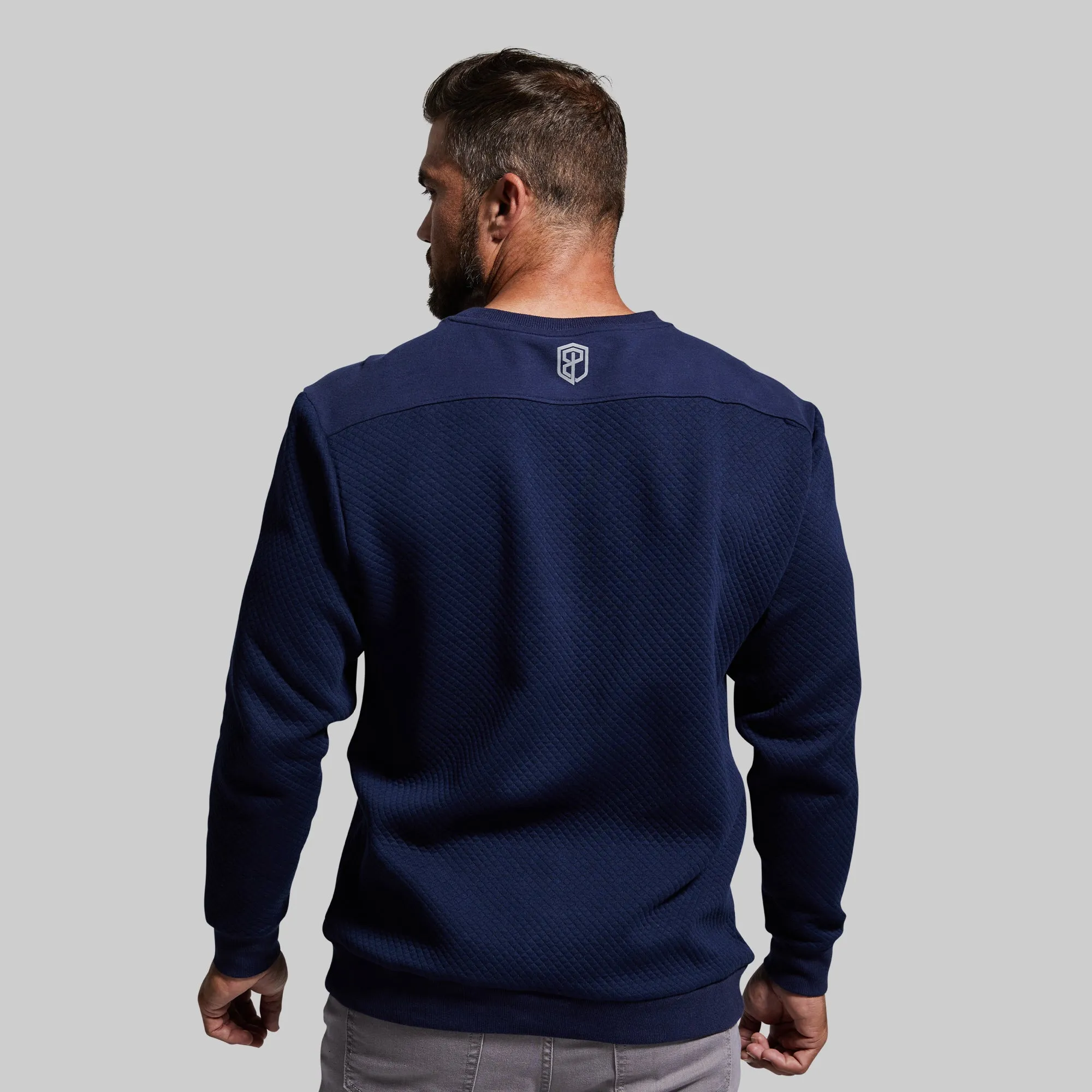 Men's Waffle Crewneck Pullover (Dark Navy) sold by Born Primitive product image thumbnail 2