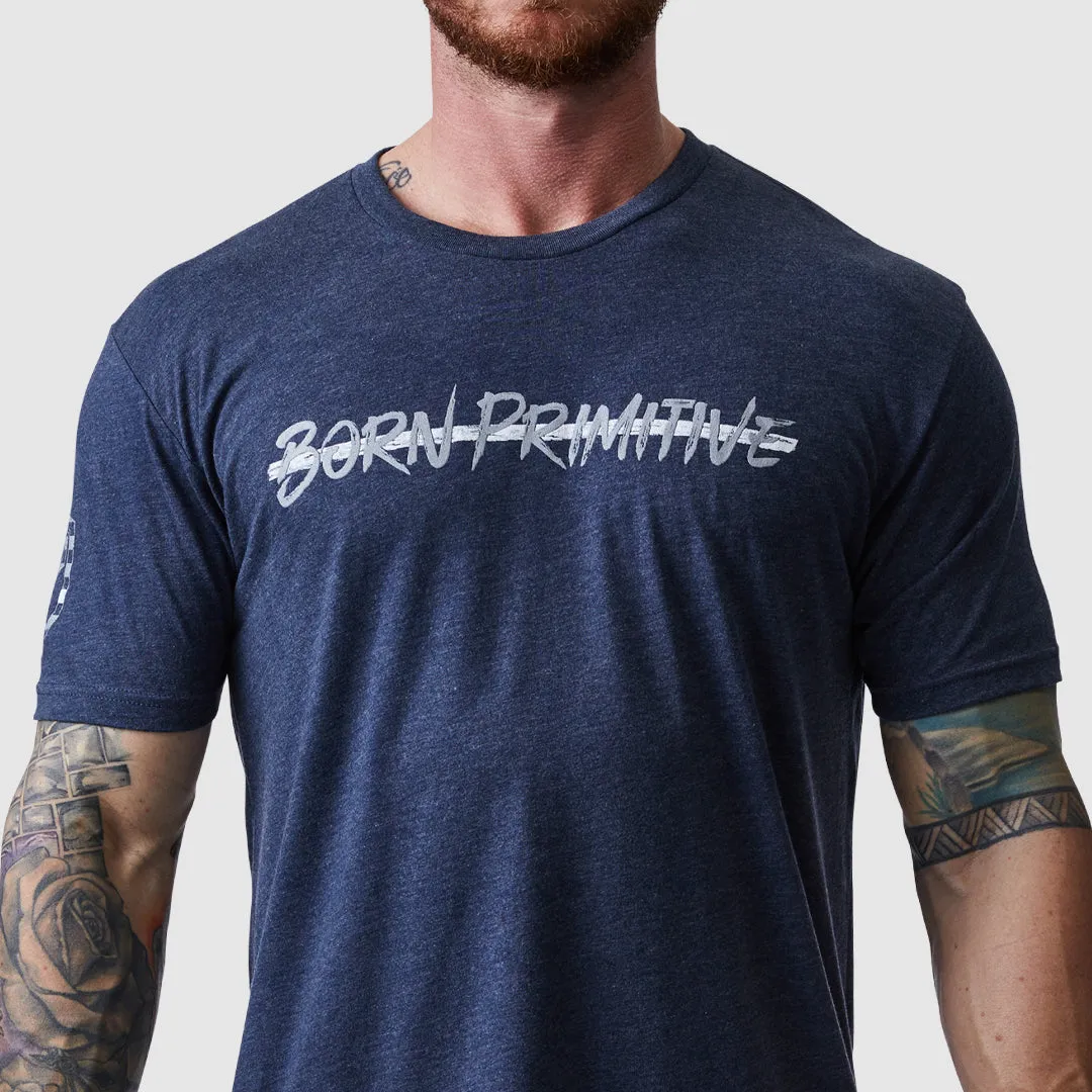 Valor Tee (Thin White Line) sold by Born Primitive product image thumbnail 3